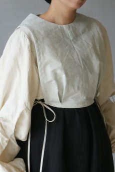 画像2: 【ササキチホ】古布　短胴衣（水色/脇ひも） (2)