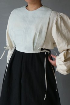 画像1: 【ササキチホ】古布　短胴衣（水色/脇ひも） (1)
