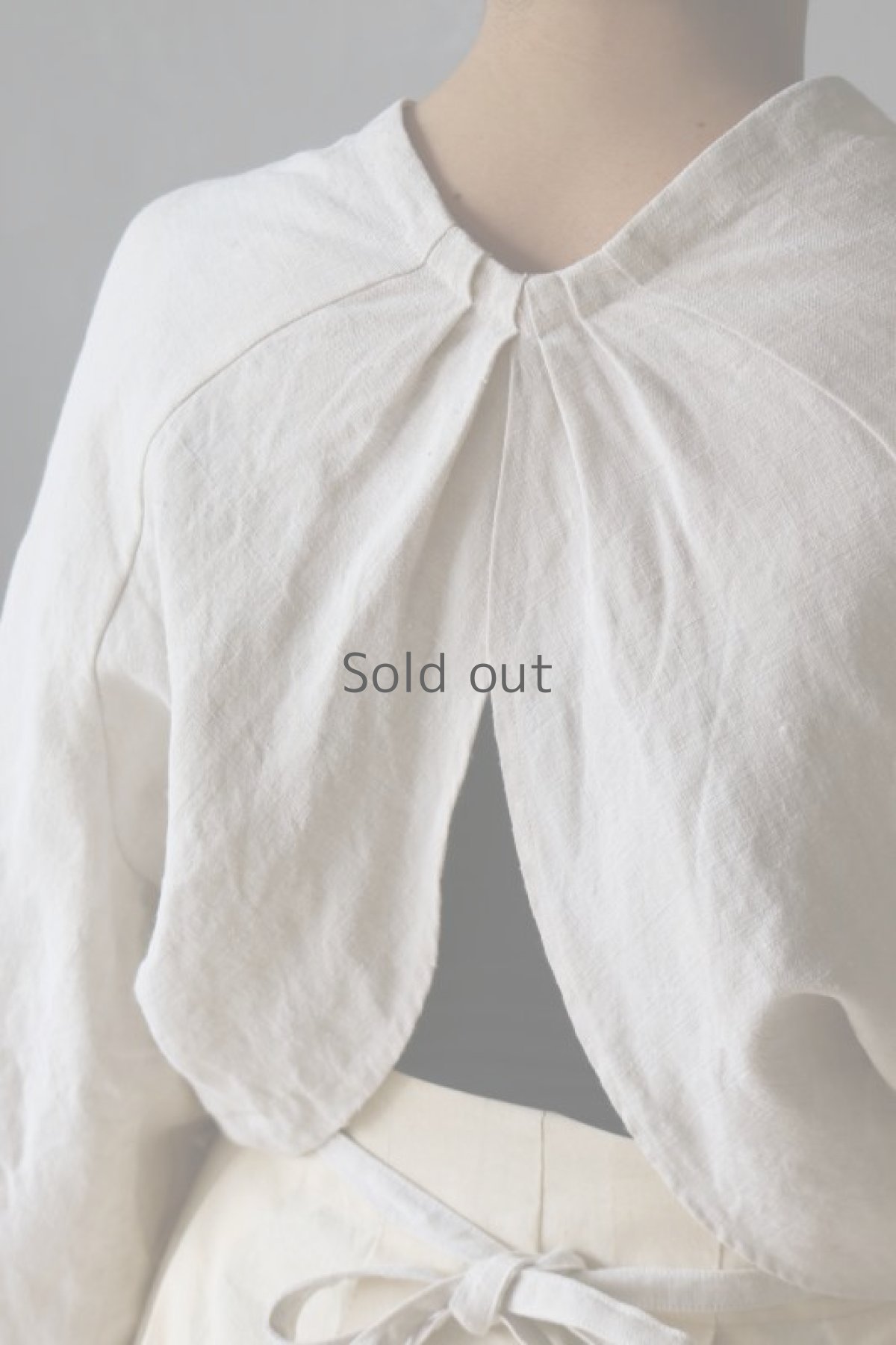 画像10: 【ササキチホ】アンティークリネン　巻上衣　（白） (10)