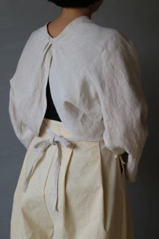 画像2: 【ササキチホ】アンティークリネン　巻上衣　（白） (2)