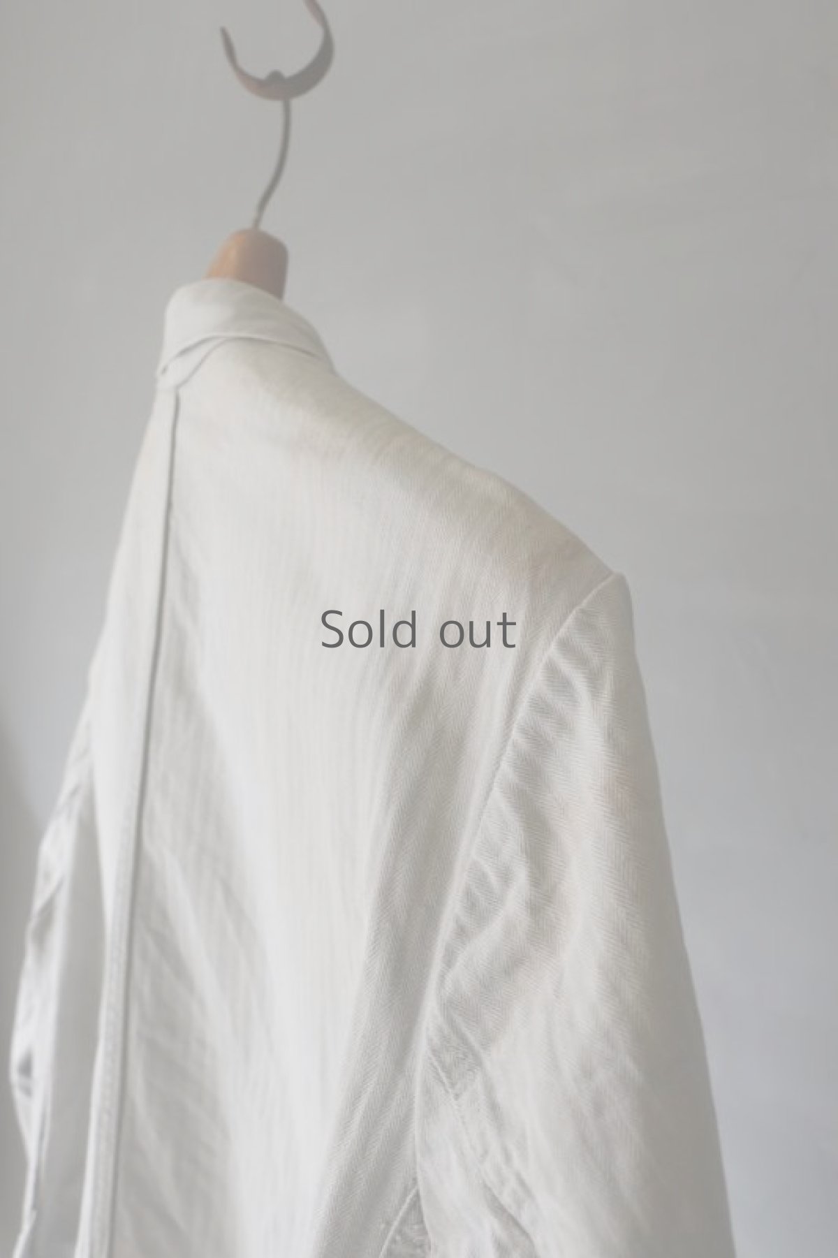 画像14: 【MITSUGU SASAKI】ビンテージリメイク　パッチワークリペア　ホワイトワークコート（ブルーパッチ） (14)