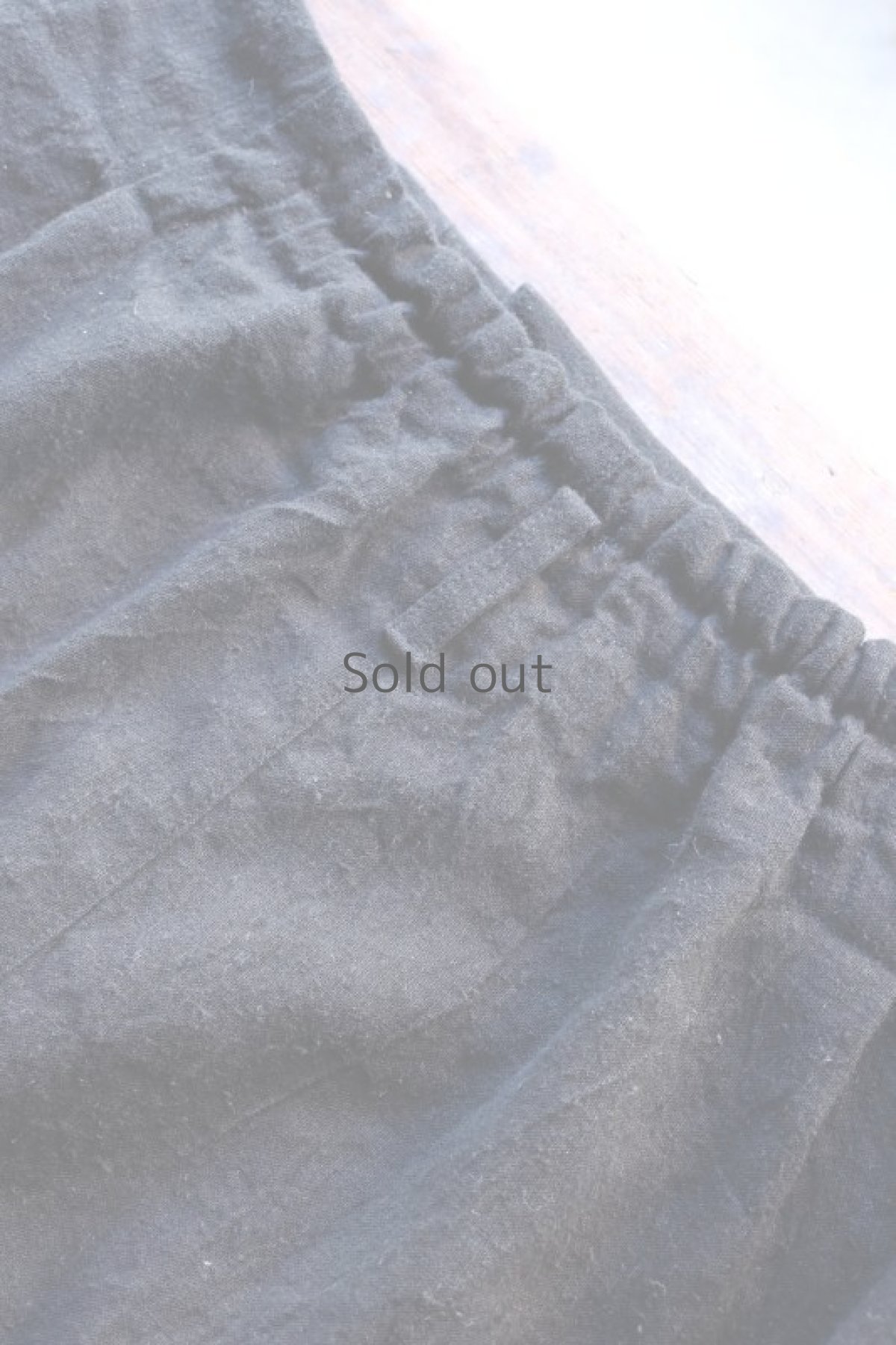 画像12: 【ササキチホ】アンティークリネン×染　レースアップ　ジョッパーズパンツ（黒） (12)