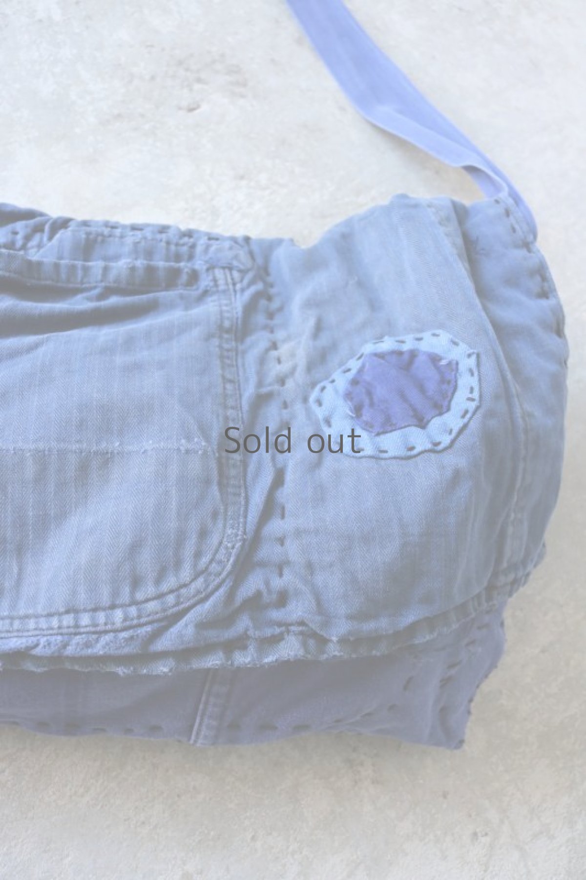 画像8: 【MITSUGU SASAKI】ビンテージリメイク　ユーロワークのパッチワークショルダーバッグ (8)