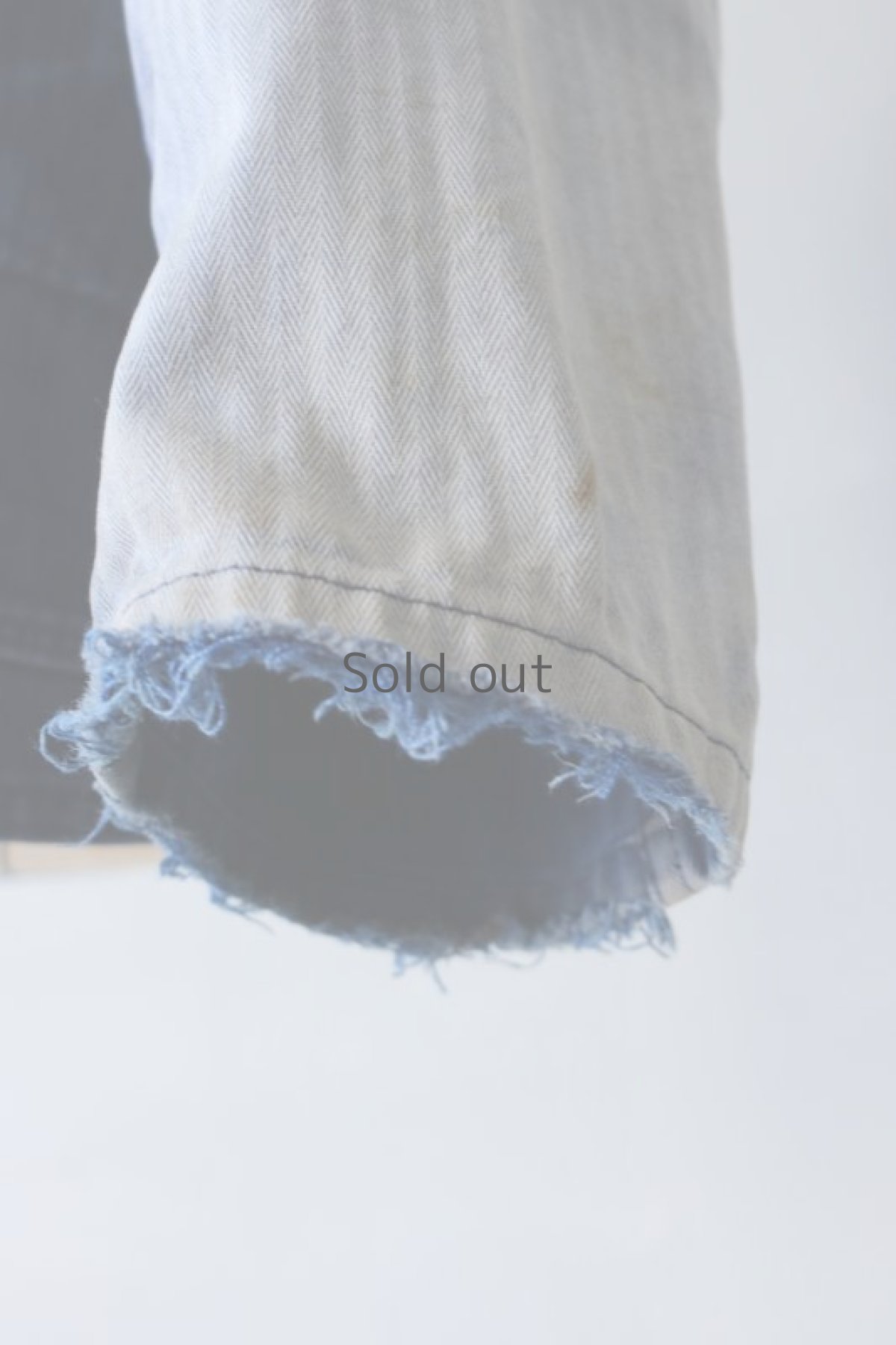 画像7: 【MITSUGU SASAKI】ビンテージリメイク　パッチワーク　色落ちワークジャケット(襟なし) (7)