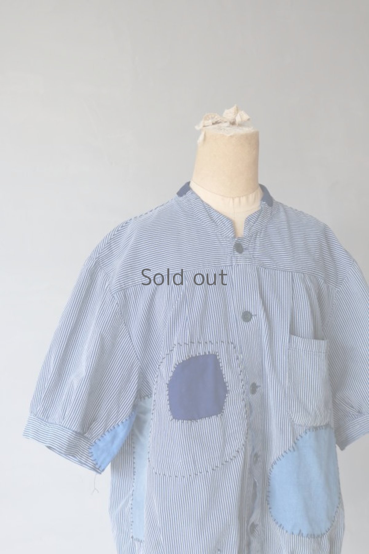 画像3: 【MITSUGU SASAKI】ビンテージリメイク　パッチワーク　ファーマーズワークシャツ (3)