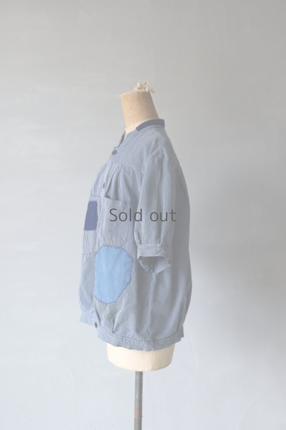 画像8: 【MITSUGU SASAKI】ビンテージリメイク　パッチワーク　ファーマーズワークシャツ (8)