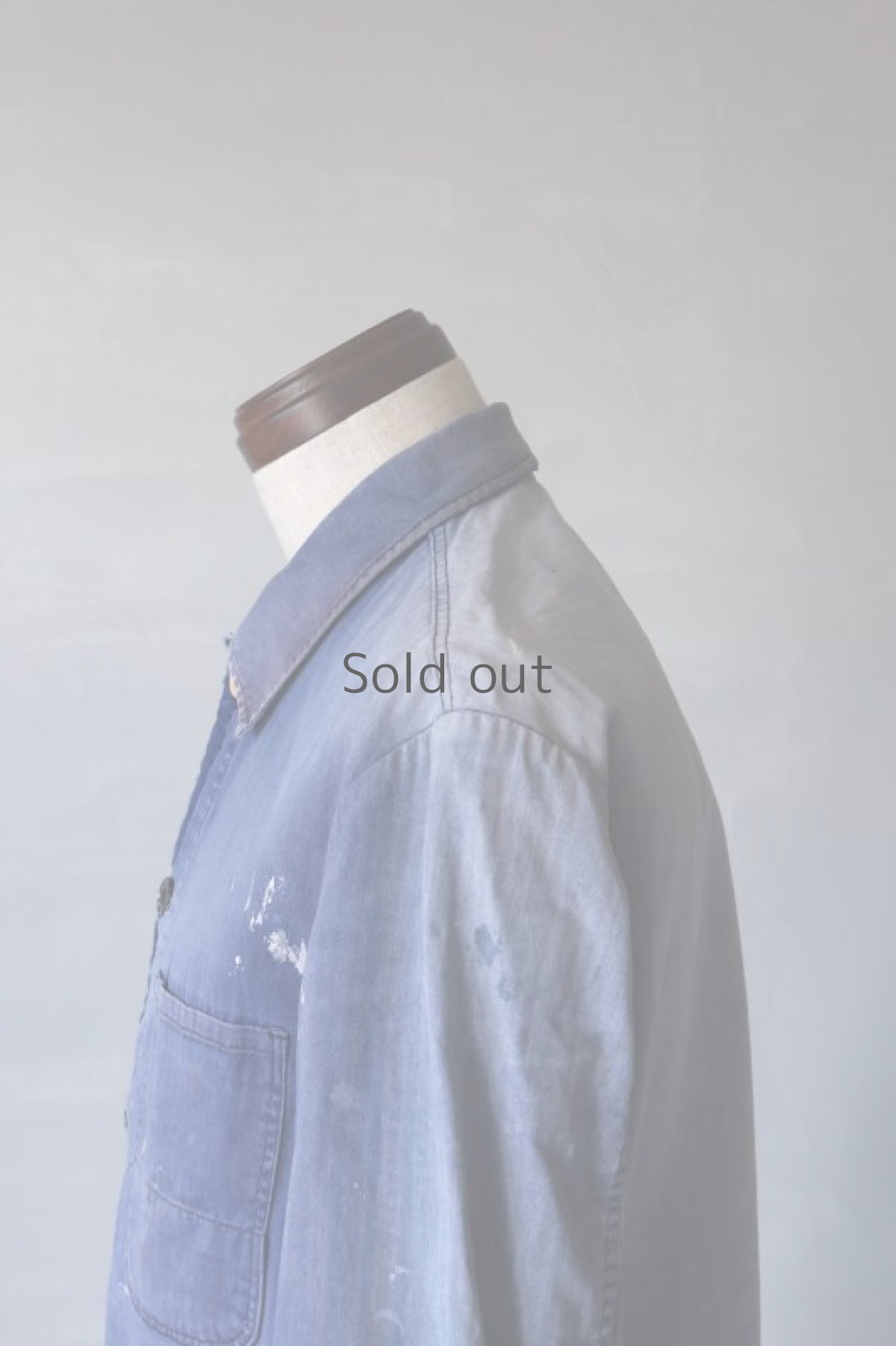 画像9: 【MITSUGU SASAKI】ビンテージリメイク　パッチワーク ワークジャケット(汚れ多め） (9)