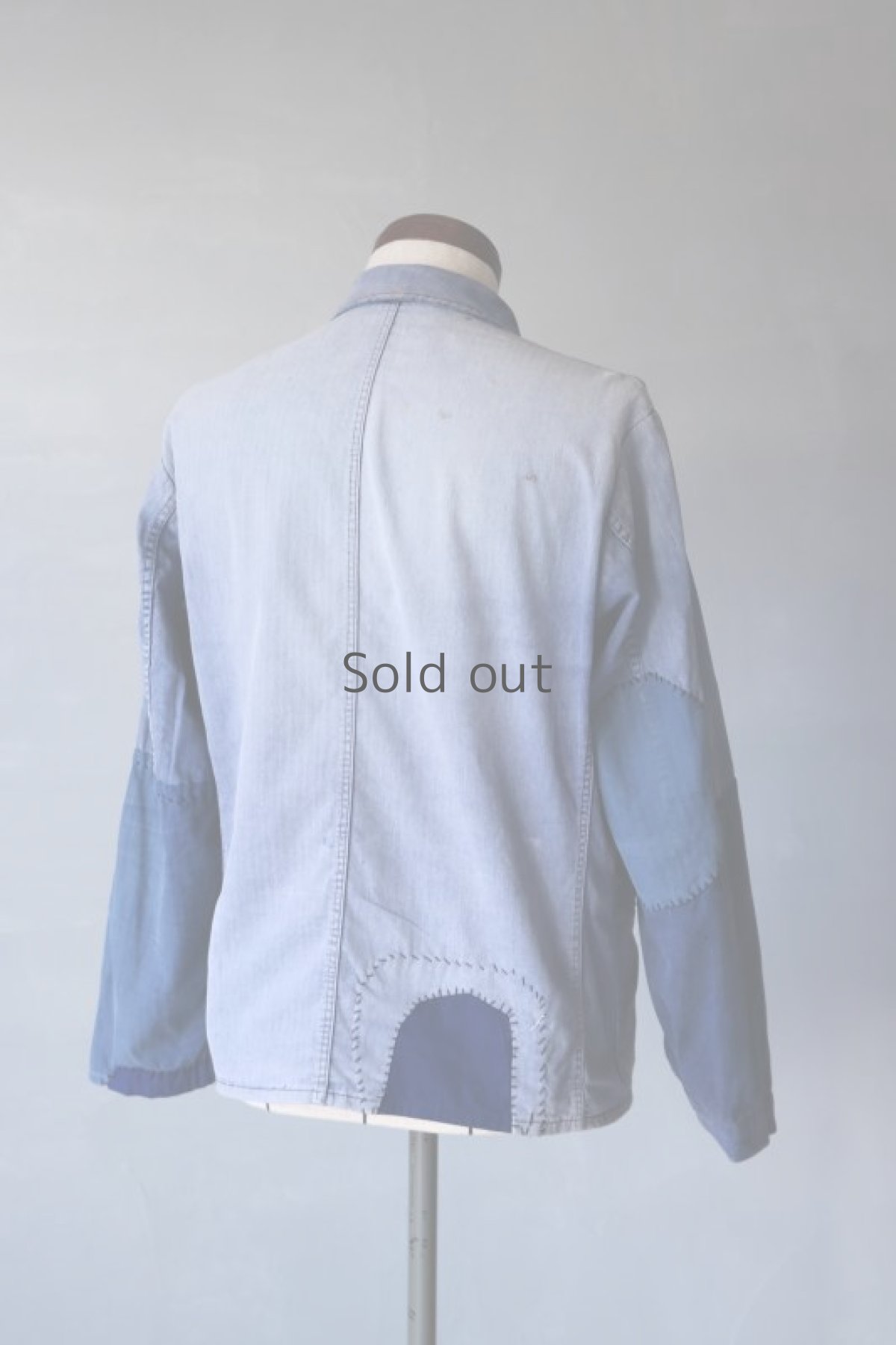 画像11: 【MITSUGU SASAKI】ビンテージリメイク　パッチワーク ワークジャケット(汚れ多め） (11)