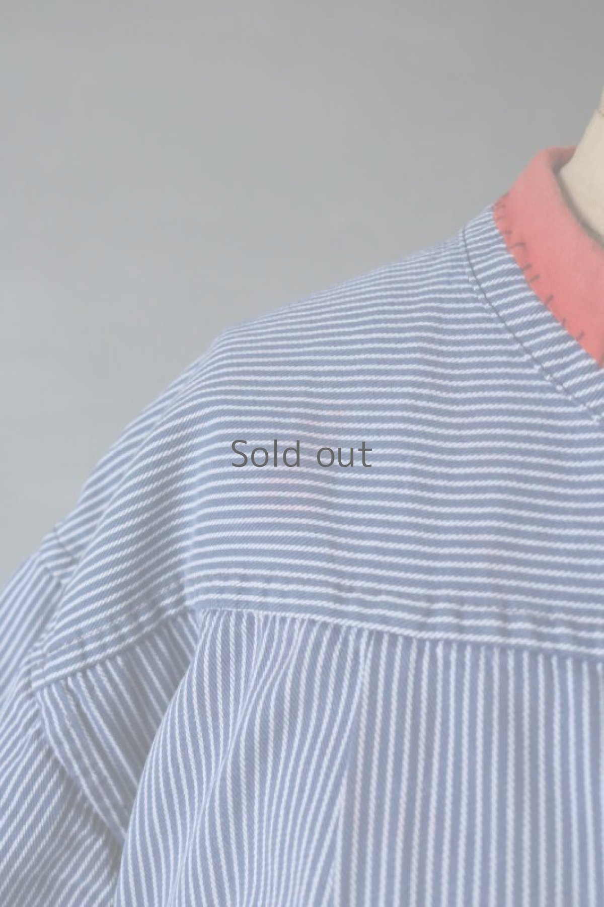 画像6: 【MITSUGU SASAKI】ビンテージリメイク パッチワーク ファーマーズワークシャツ(赤パッチ) (6)