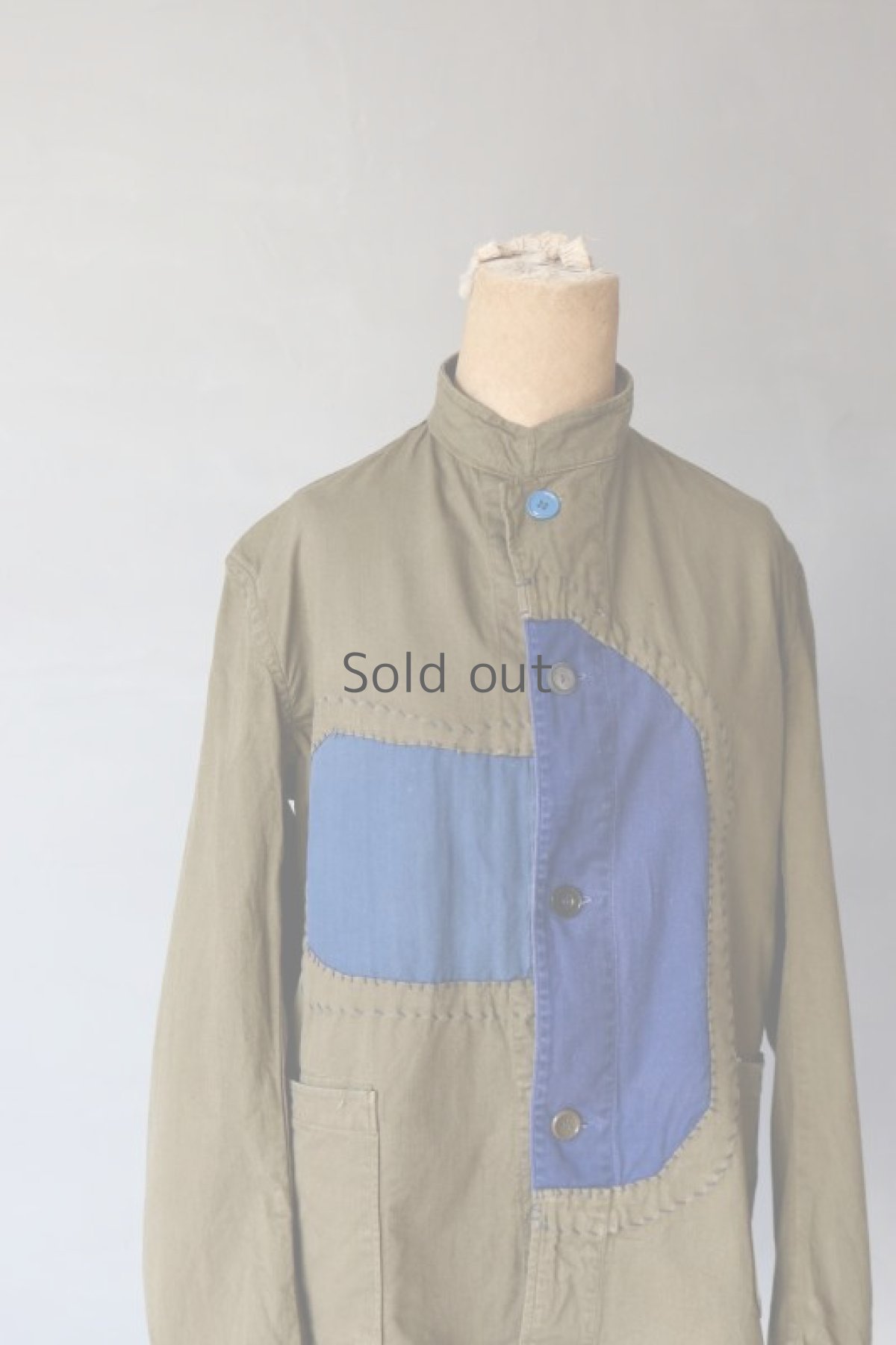 画像3: 【MITSUGU SASAKI】ビンテージリメイク　パッチワーク　チェコ軍ワークジャケット(スタンドカラー) (3)