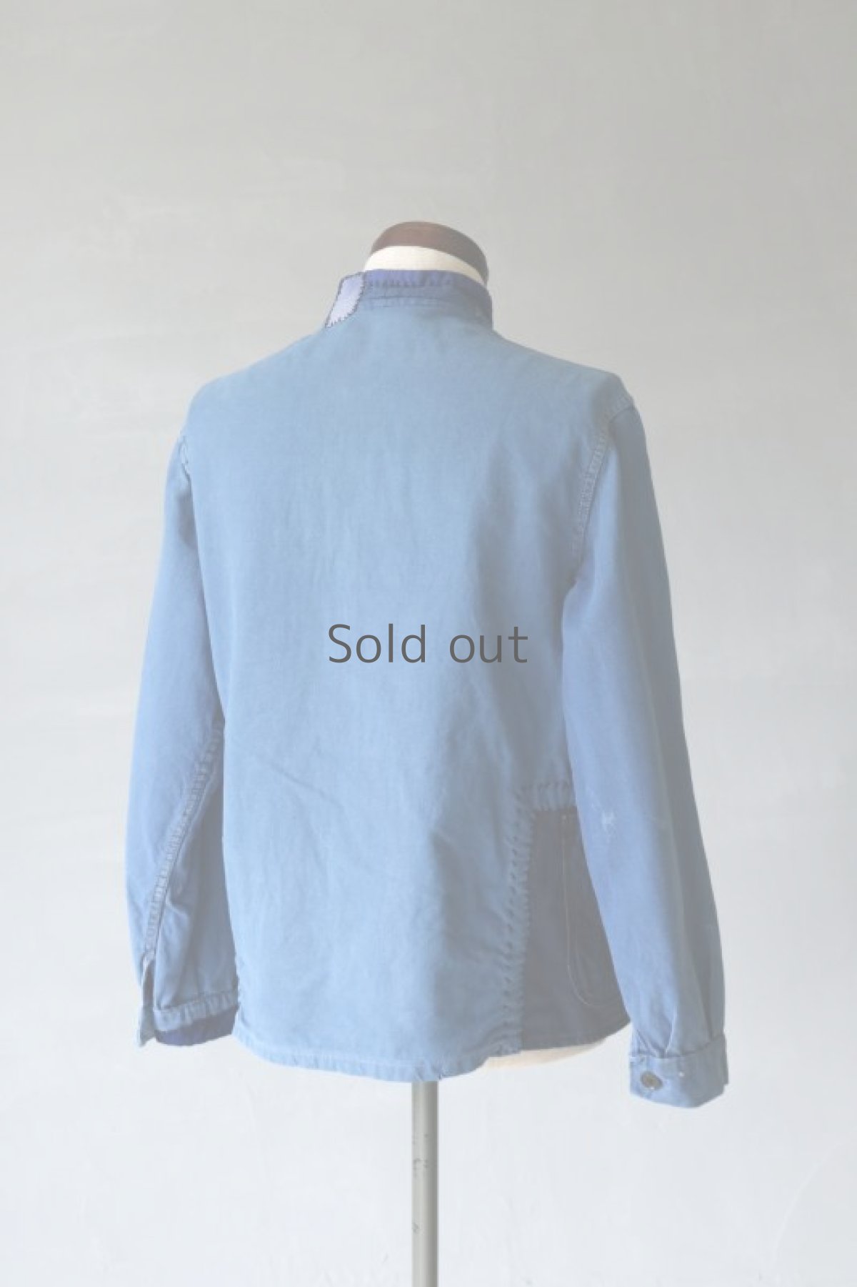 画像10: 【MITSUGU SASAKI】ビンテージリメイク　パッチワーク　スタンドカラー　ワークジャケット (10)