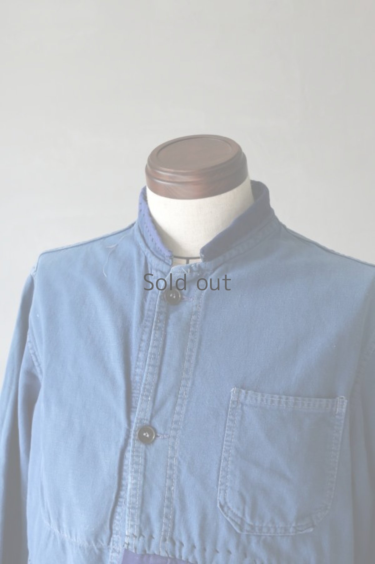 画像3: 【MITSUGU SASAKI】ビンテージリメイク　パッチワーク　スタンドカラー　ワークジャケット (3)