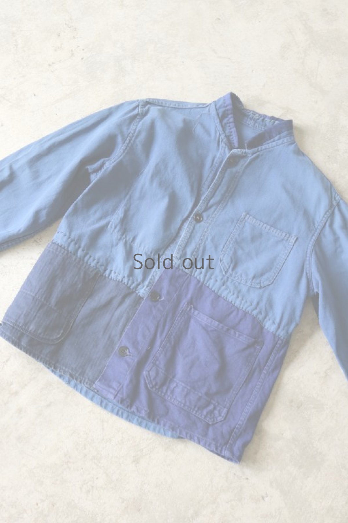 画像13: 【MITSUGU SASAKI】ビンテージリメイク　パッチワーク　スタンドカラー　ワークジャケット (13)