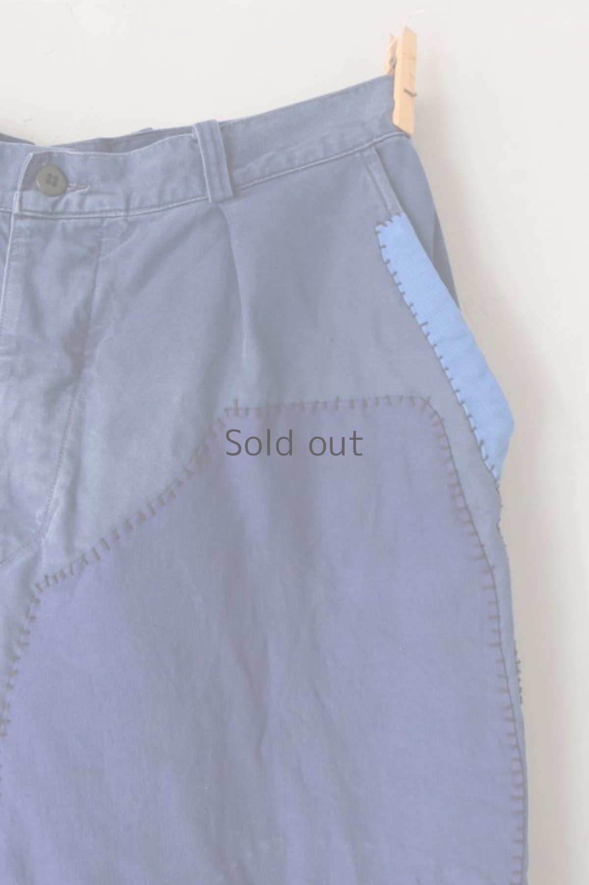 画像3: 【MITSUGU SASAKI】ビンテージ×リメイク　パッチワーク ブルーワークパンツ (3)