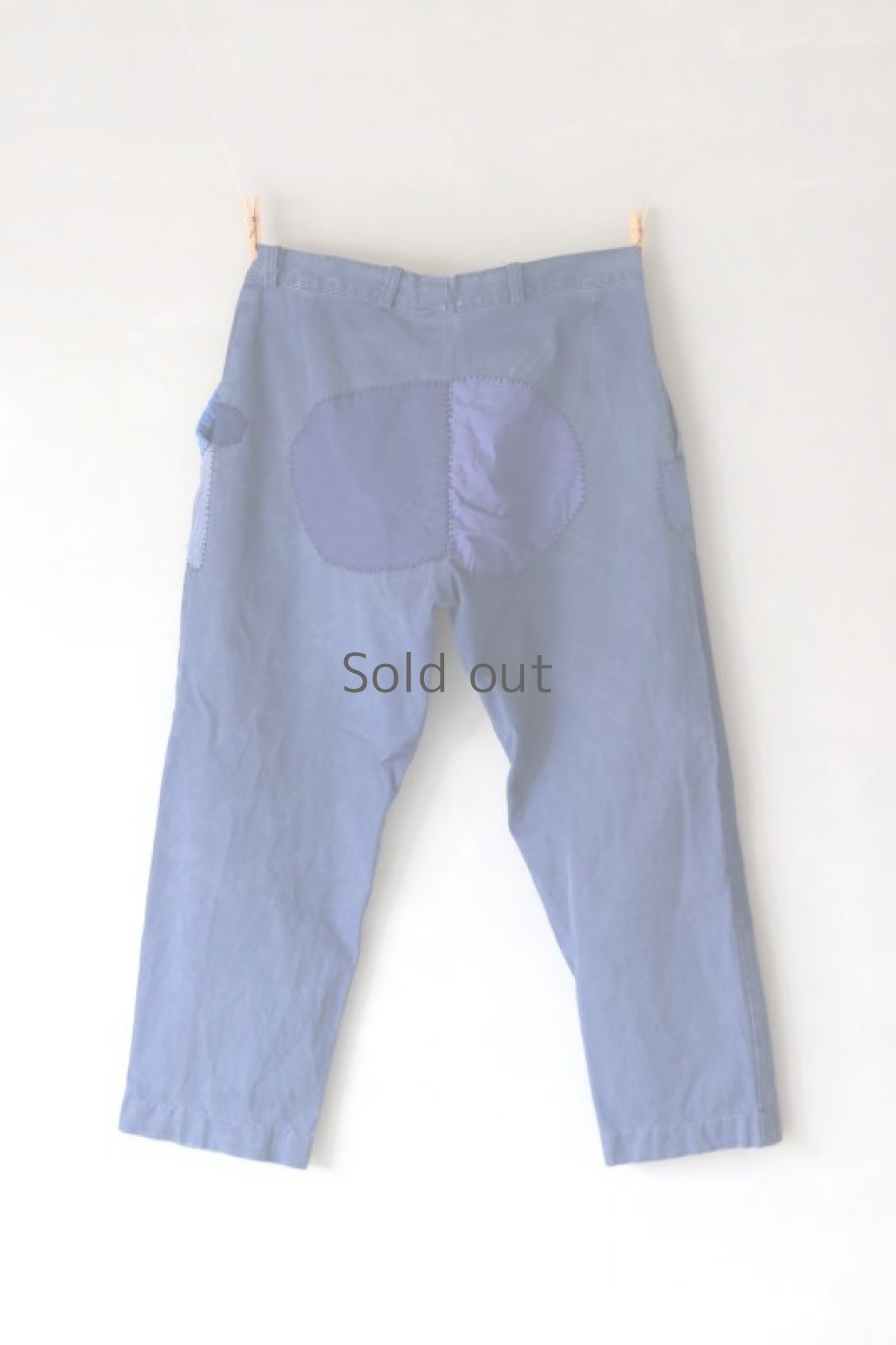 画像7: 【MITSUGU SASAKI】ビンテージ×リメイク　パッチワーク ブルーワークパンツ (7)