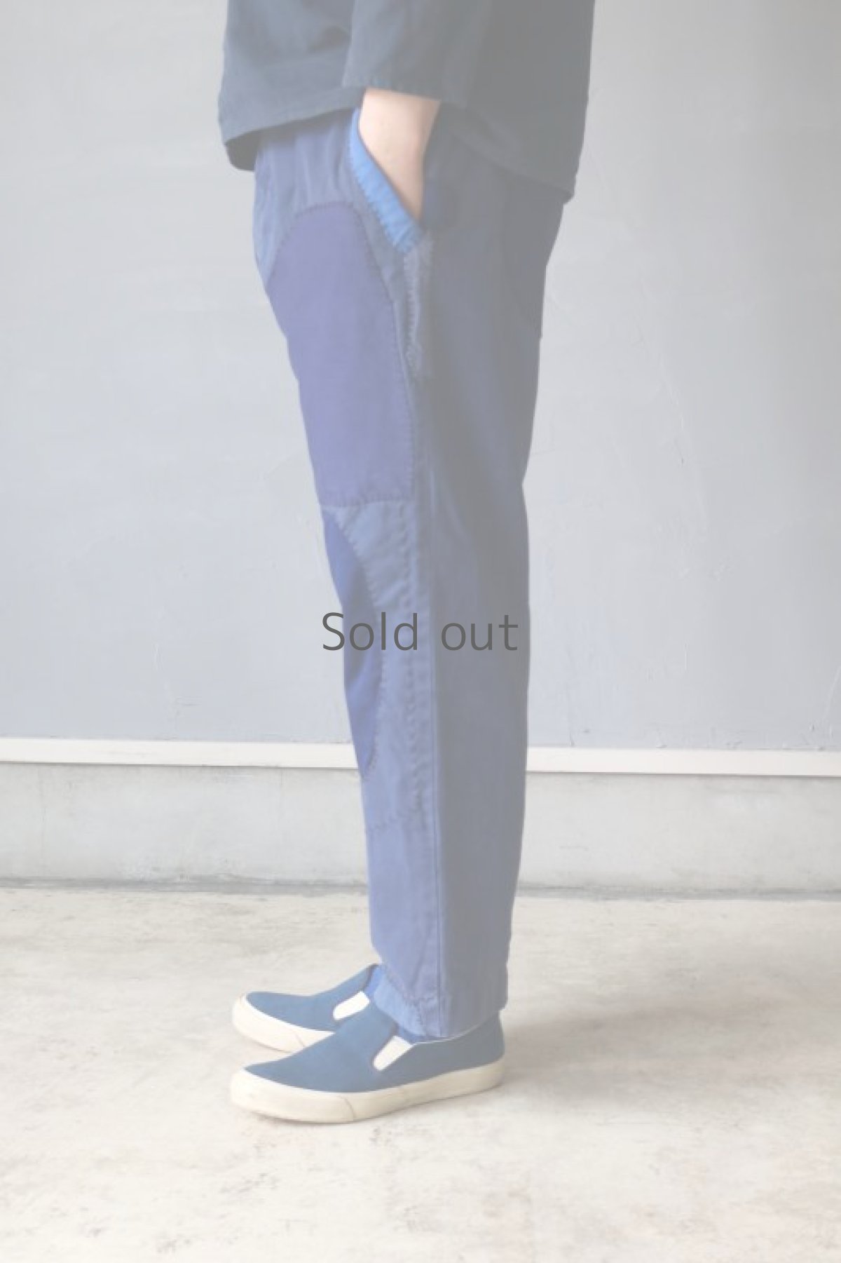 画像13: 【MITSUGU SASAKI】ビンテージ×リメイク　パッチワーク ブルーワークパンツ (13)