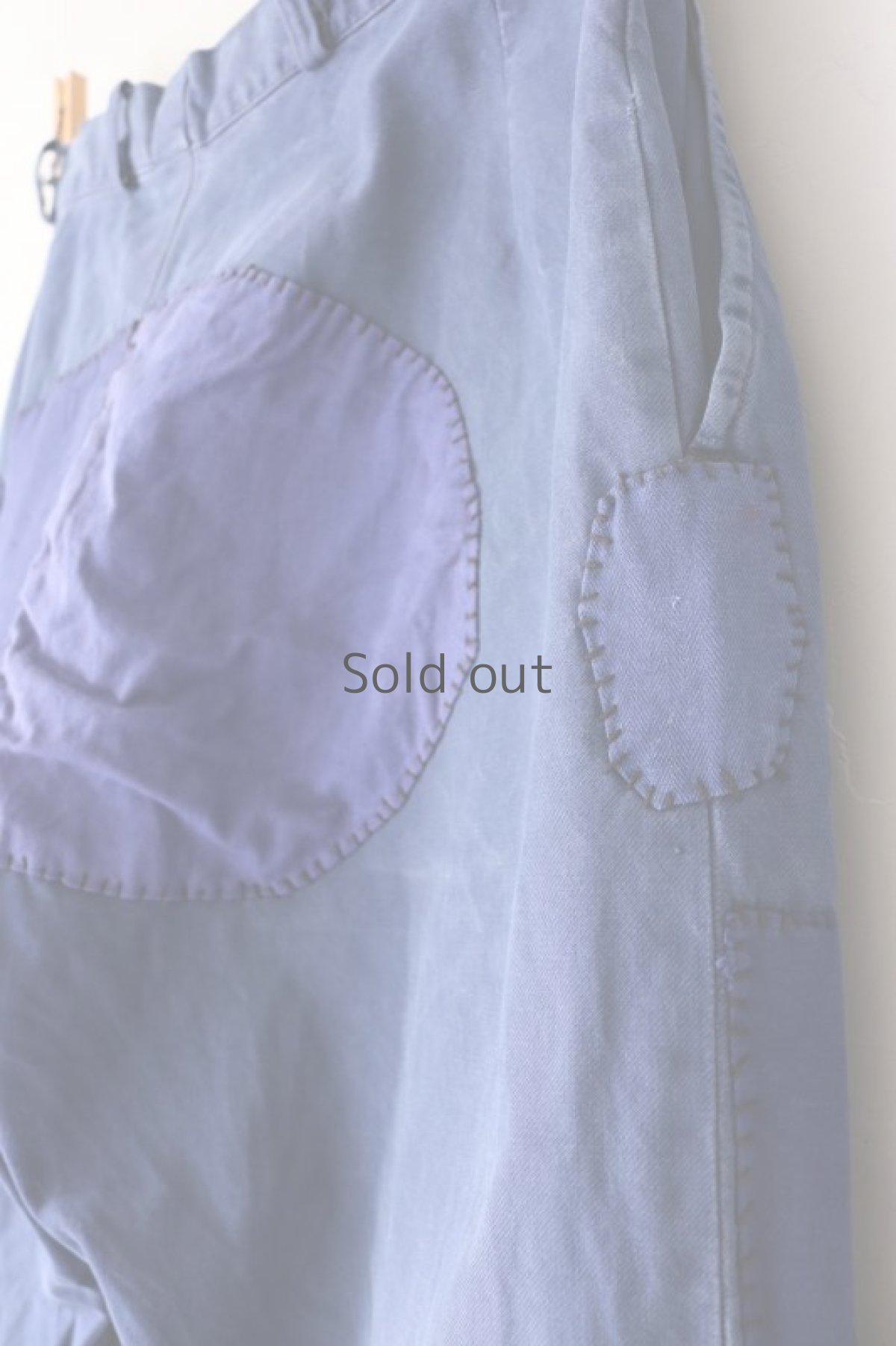 画像9: 【MITSUGU SASAKI】ビンテージ×リメイク　パッチワーク ブルーワークパンツ (9)