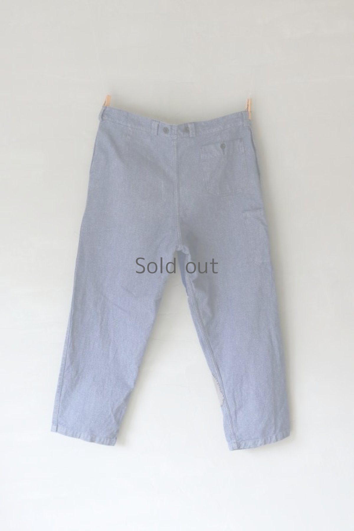 画像8: 【MITSUGU SASAKI】ビンテージ×リメイク　パッチワーク　スイス軍　デニムワイドパンツ (8)