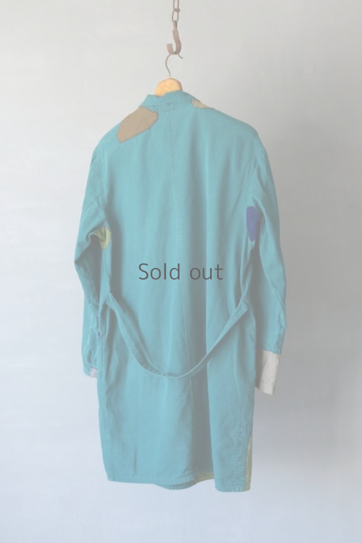 画像9: 【MITSUGU SASAKI】ビンテージリメイク　パッチワーク　グリーンワークコート (9)