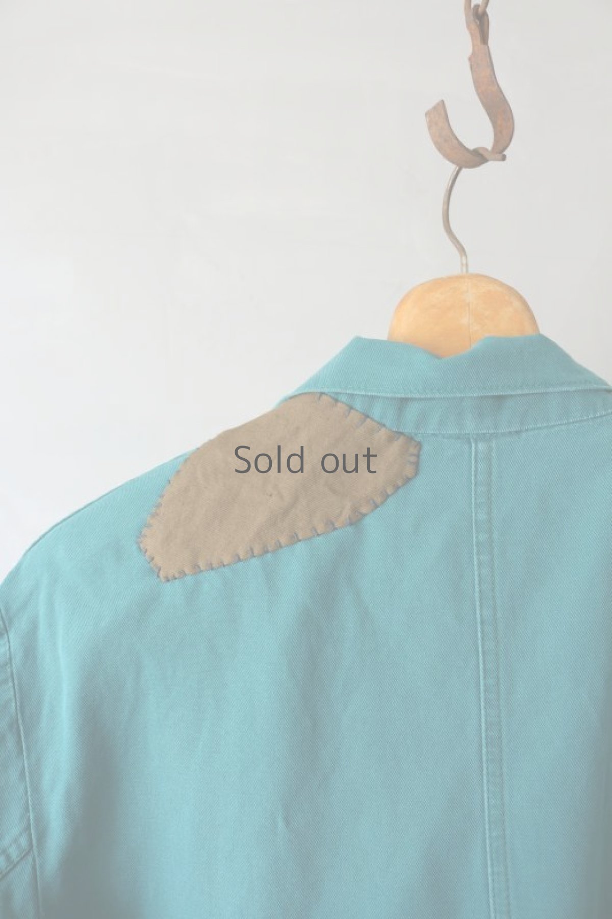 画像8: 【MITSUGU SASAKI】ビンテージリメイク　パッチワーク　グリーンワークコート (8)