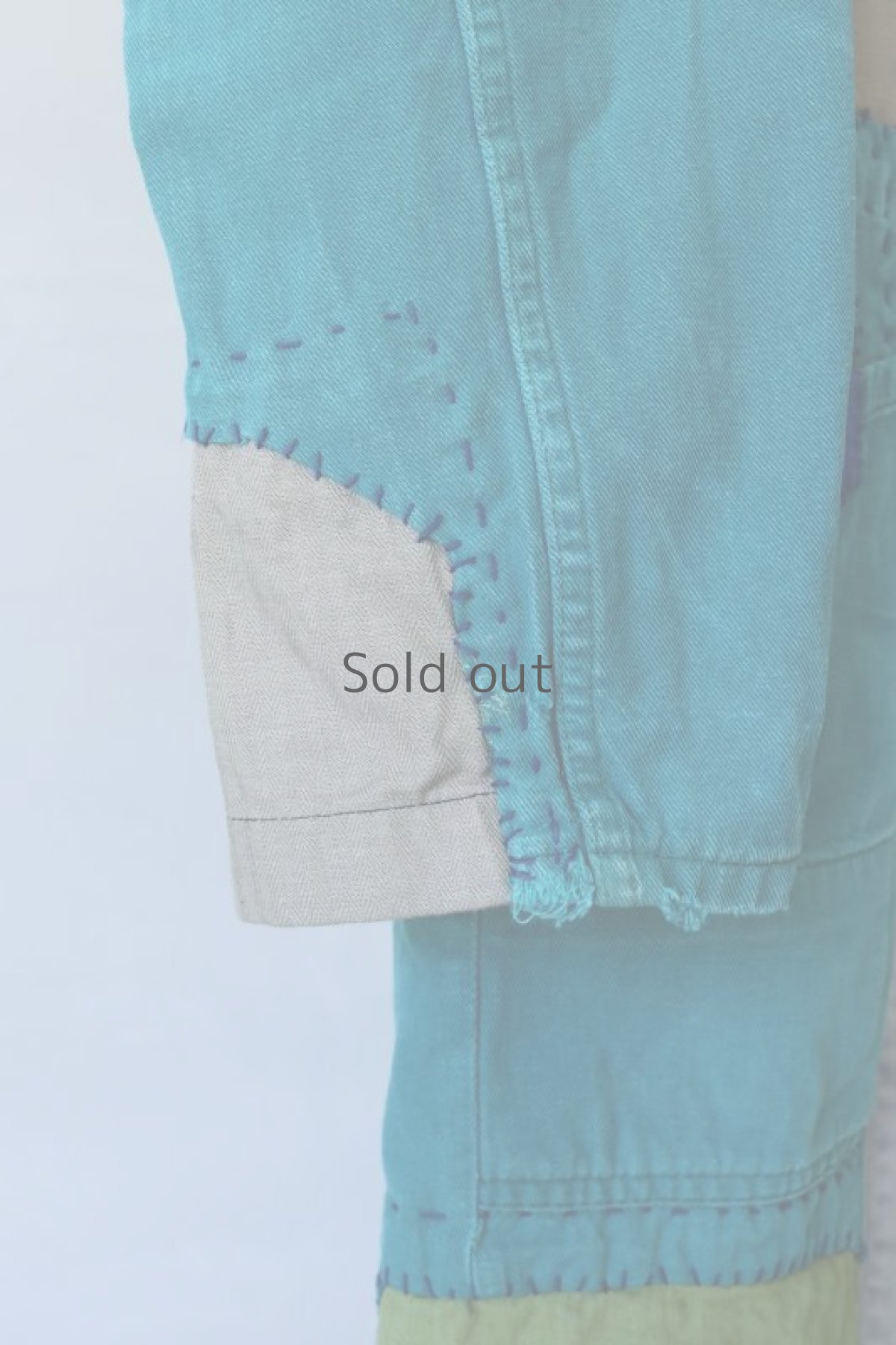 画像7: 【MITSUGU SASAKI】ビンテージリメイク　パッチワーク　グリーンワークコート (7)