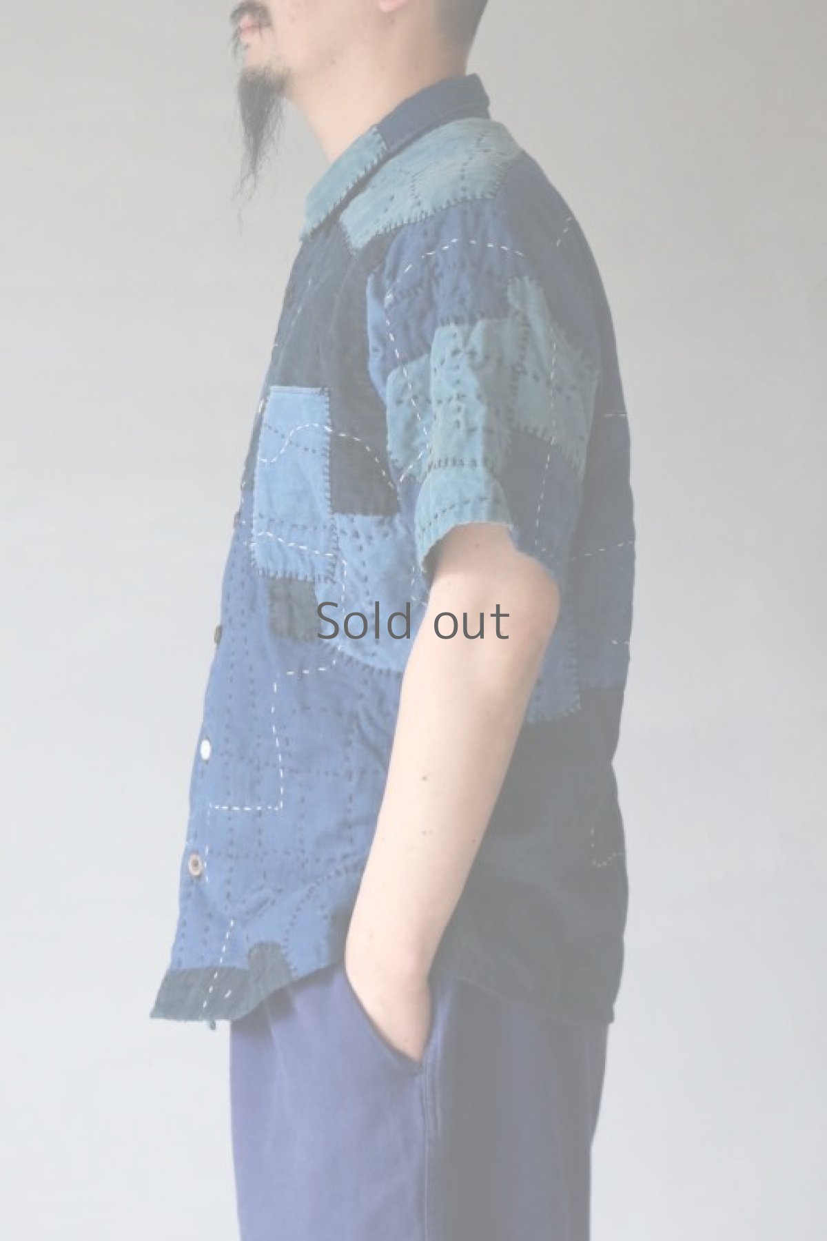 画像14: 【MITSUGU SASAKI】SUPER BORO BORO 半袖アメリカンワークシャツ（製造年月2023年5月） (14)