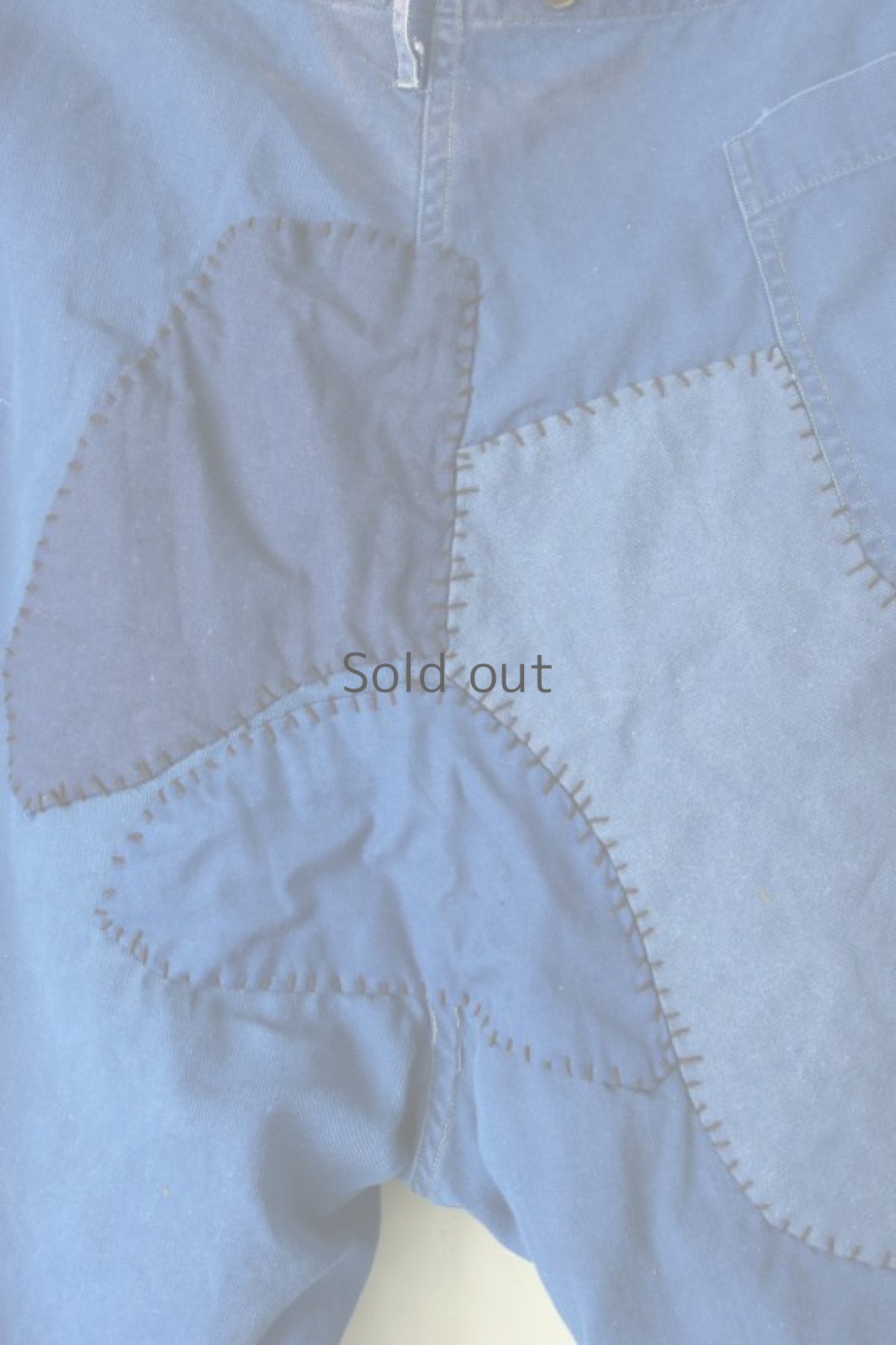 画像10: 【MITSUGU SASAKI】ビンテージ×リメイク　パッチワーク　ブルーショーツ (10)