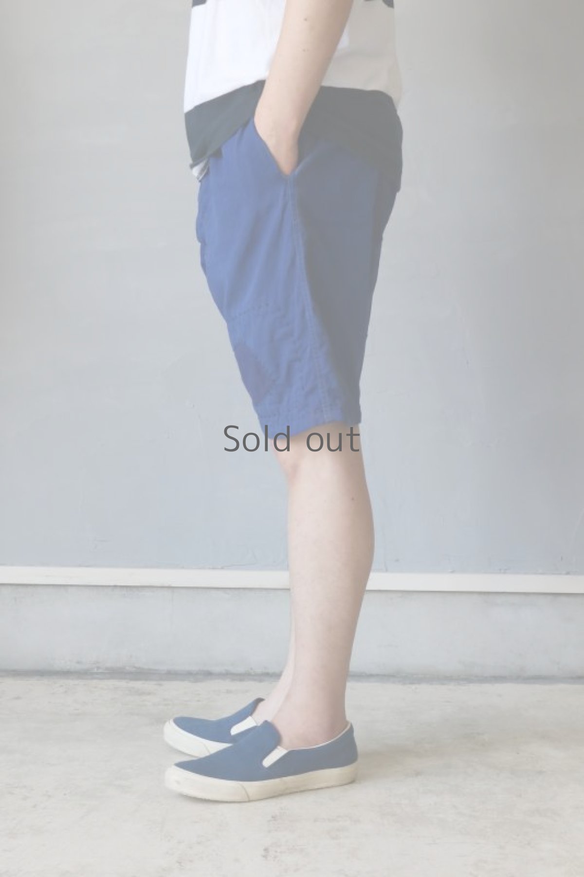 画像13: 【MITSUGU SASAKI】ビンテージ×リメイク　パッチワーク　ブルーショーツ (13)