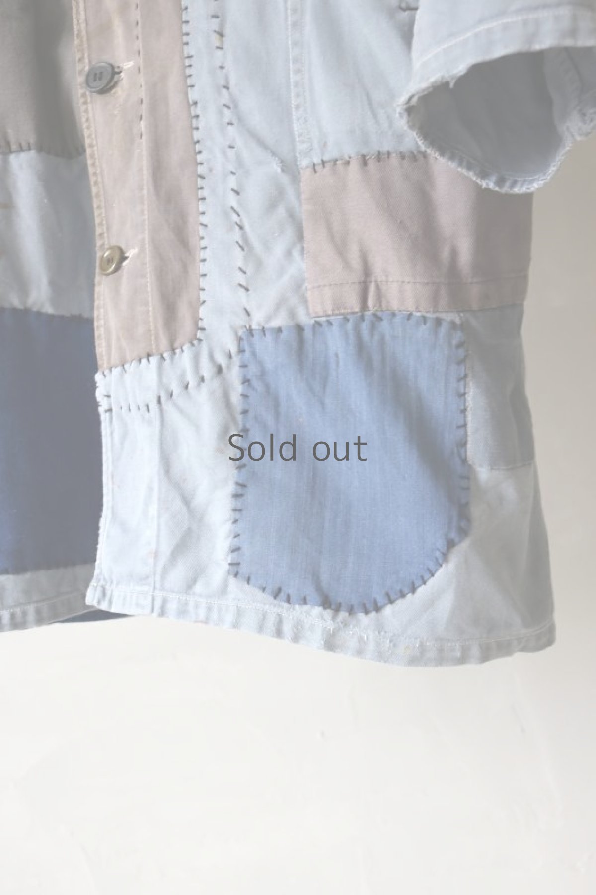 画像5: 【MITSUGU SASAKI】ビンテージリメイク　パッチワーク　グレーワークコート（SIZE50） (5)