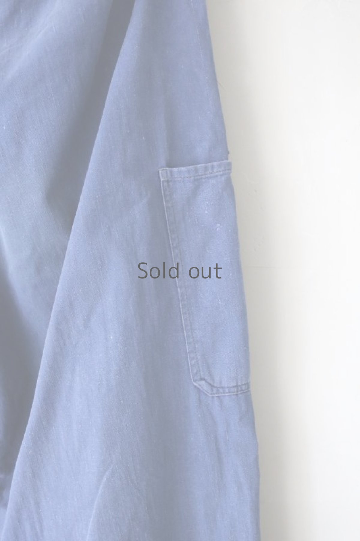 画像10: 【MITSUGU SASAKI】ビンテージ×リメイク パッチワーク ブルーワークイージーパンツ（ツナギ/ウエスト紐） (10)