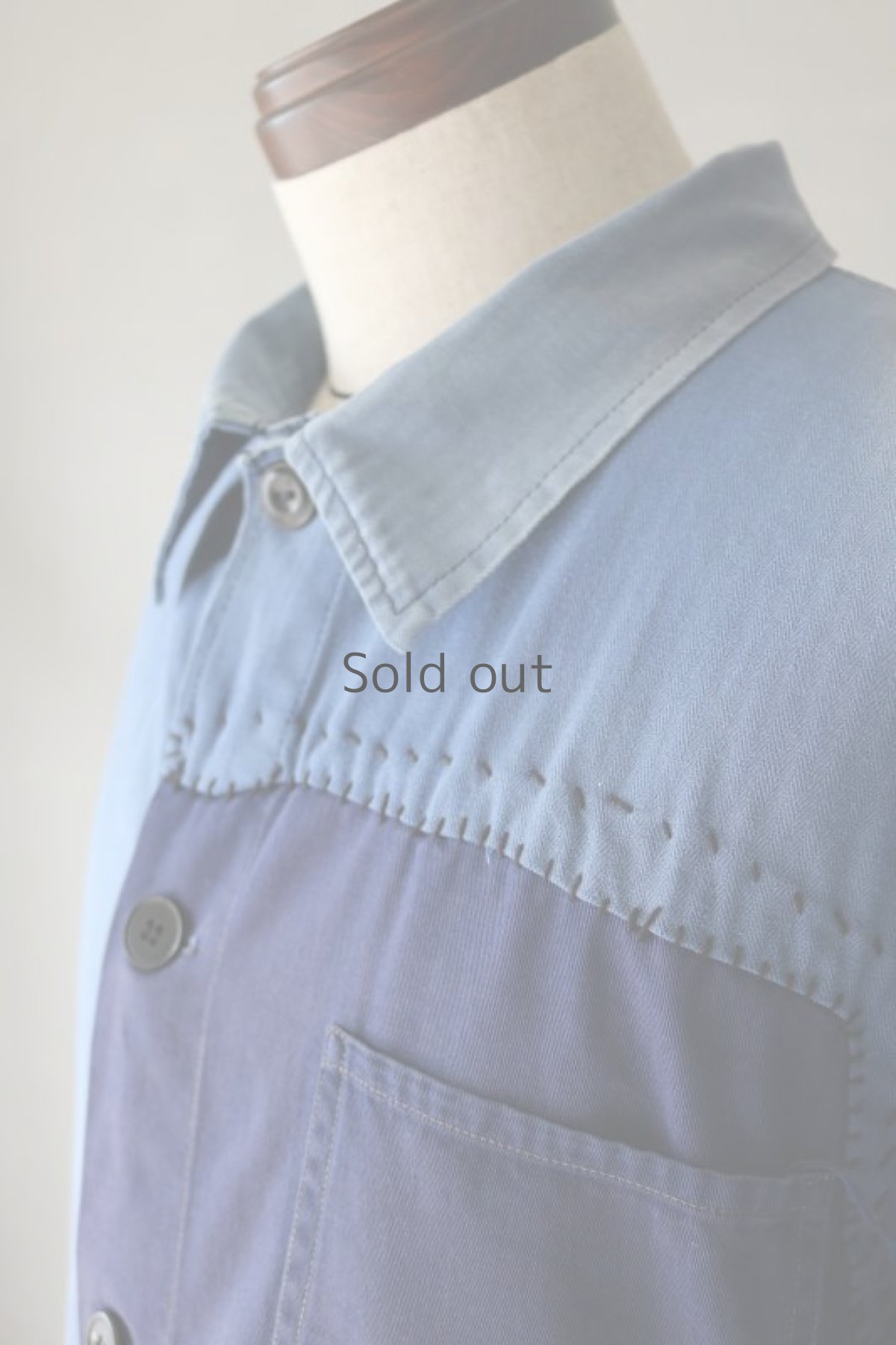 画像4: 【MITSUGU SASAKI】ビンテージリメイク　パッチワーク　ワークジャケット(フランス/サイズ大きめ) (4)