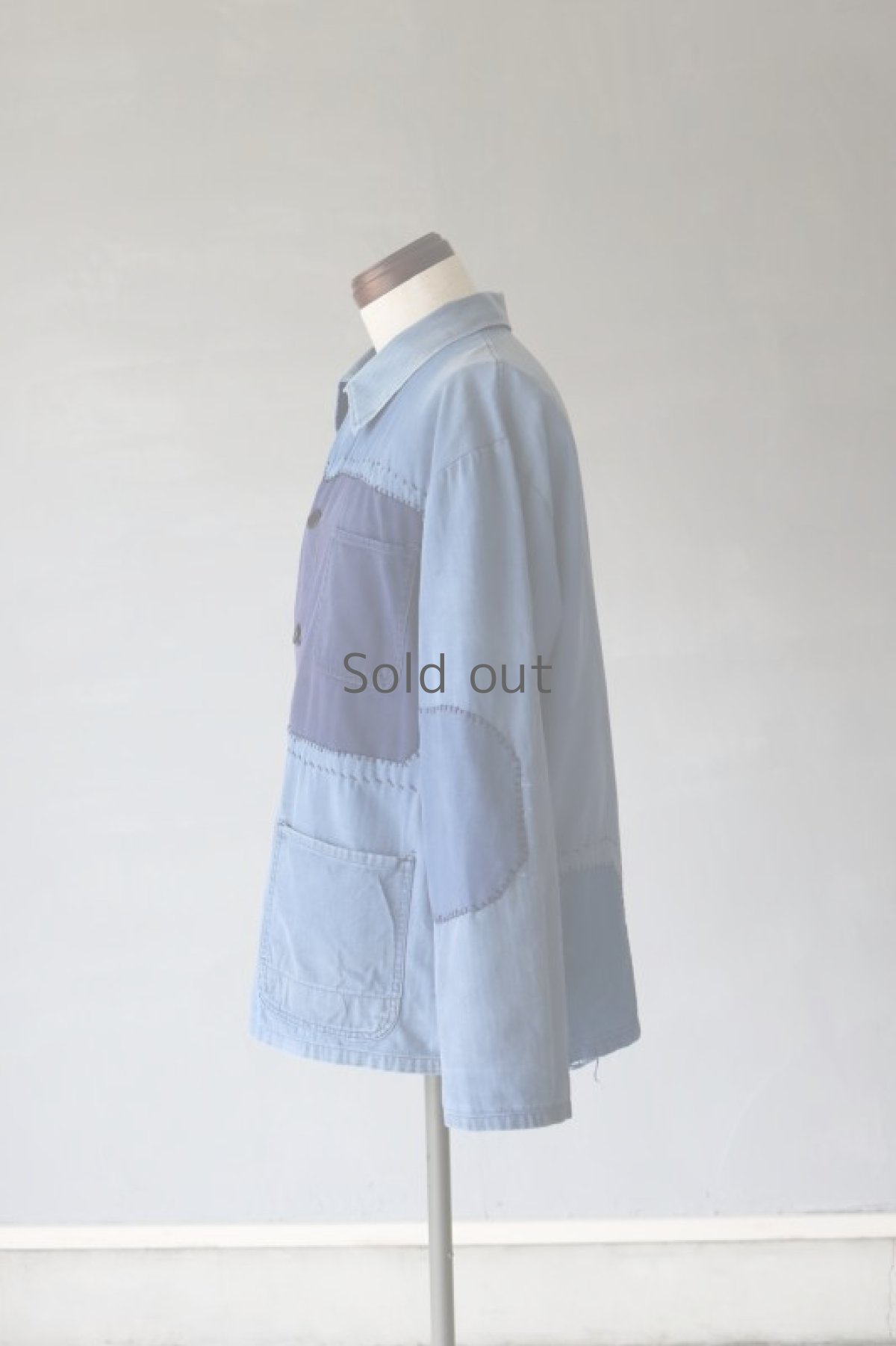 画像7: 【MITSUGU SASAKI】ビンテージリメイク　パッチワーク　ワークジャケット(フランス/サイズ大きめ) (7)