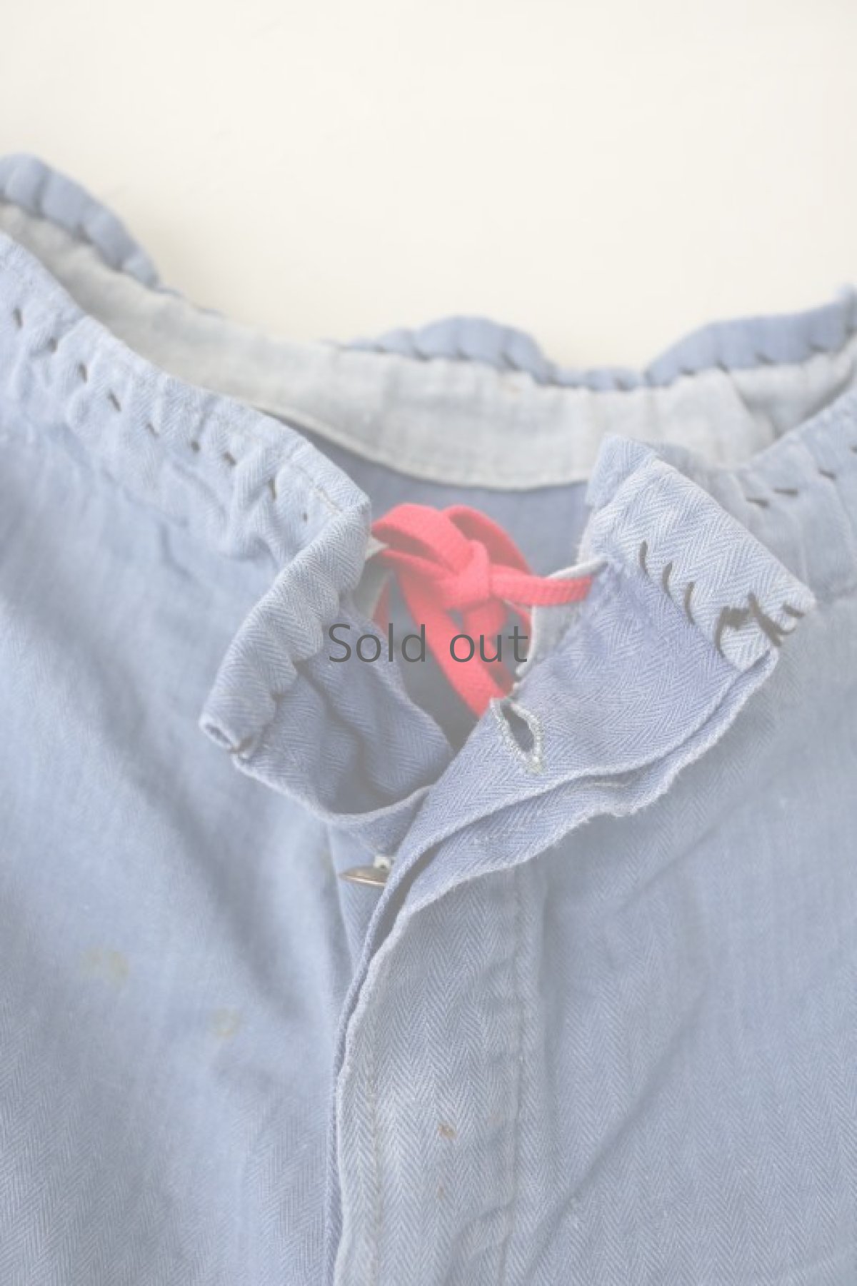 画像8: 【MITSUGU SASAKI】ビンテージ×リメイク パッチワーク ワークイージーパンツ（ツナギ/ウエスト赤紐） (8)