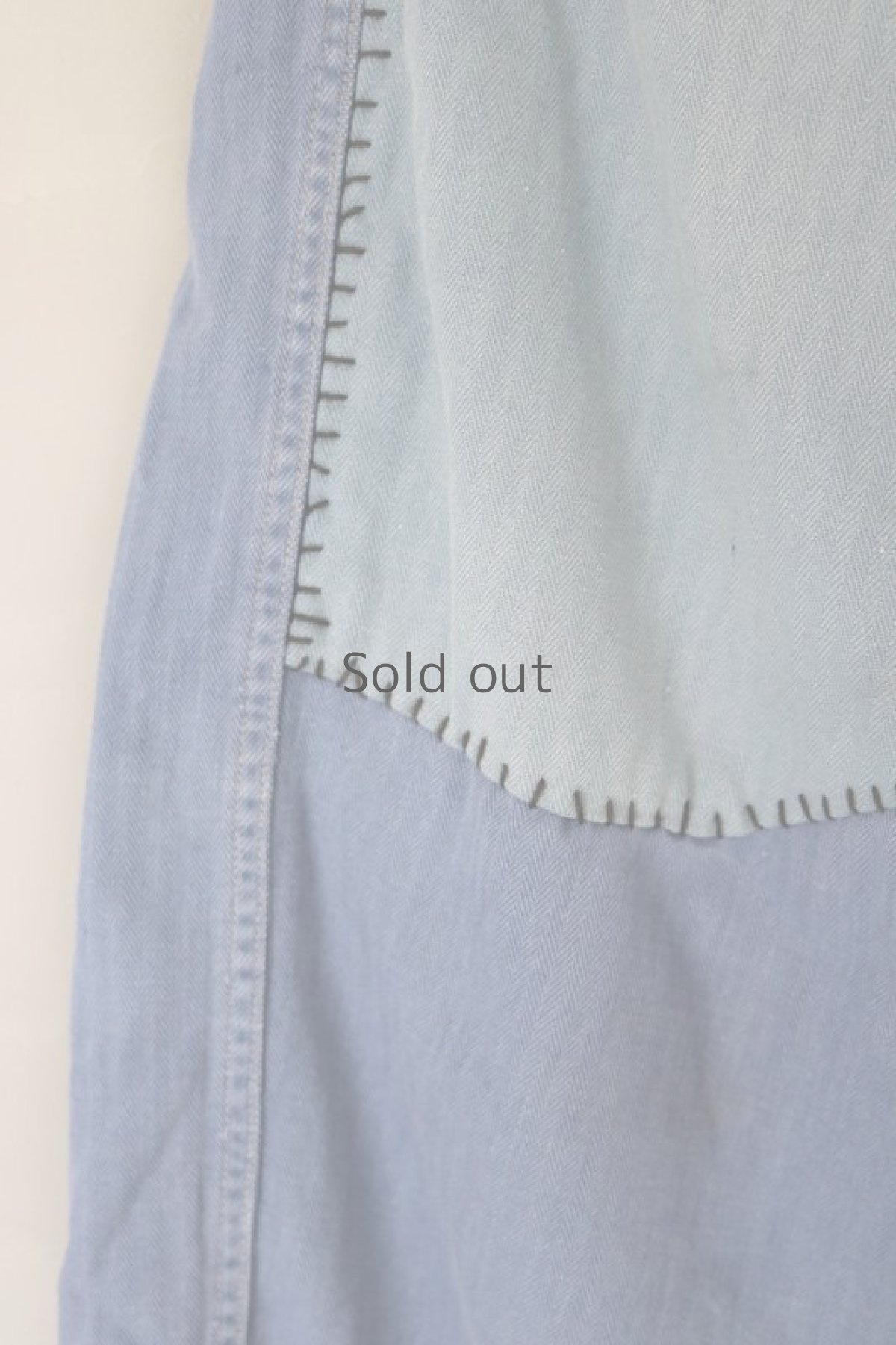 画像4: 【MITSUGU SASAKI】ビンテージ×リメイク パッチワーク ワークイージーパンツ（ツナギ/ウエスト赤紐） (4)