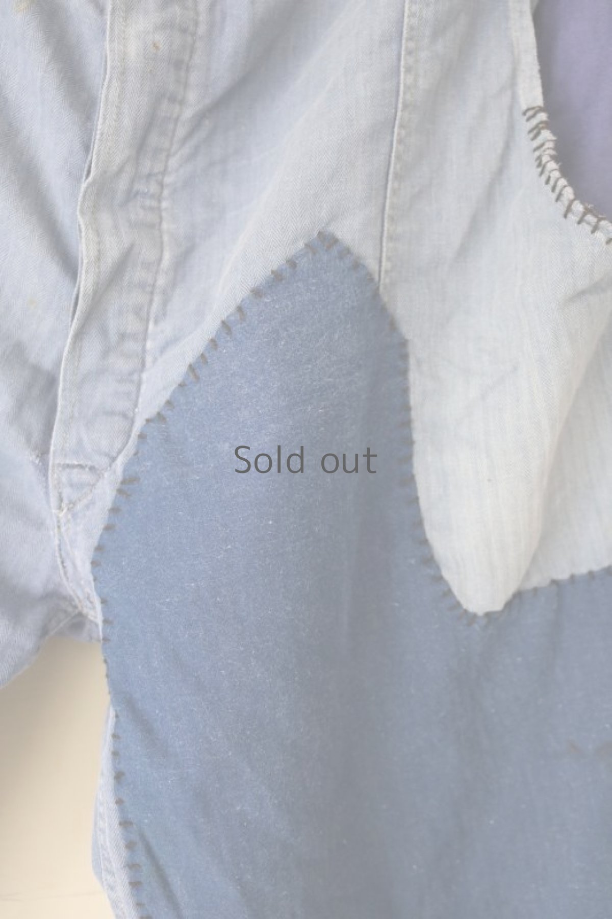 画像7: 【MITSUGU SASAKI】ビンテージ×リメイク パッチワーク ワークイージーパンツ（ツナギ/ウエスト赤紐） (7)