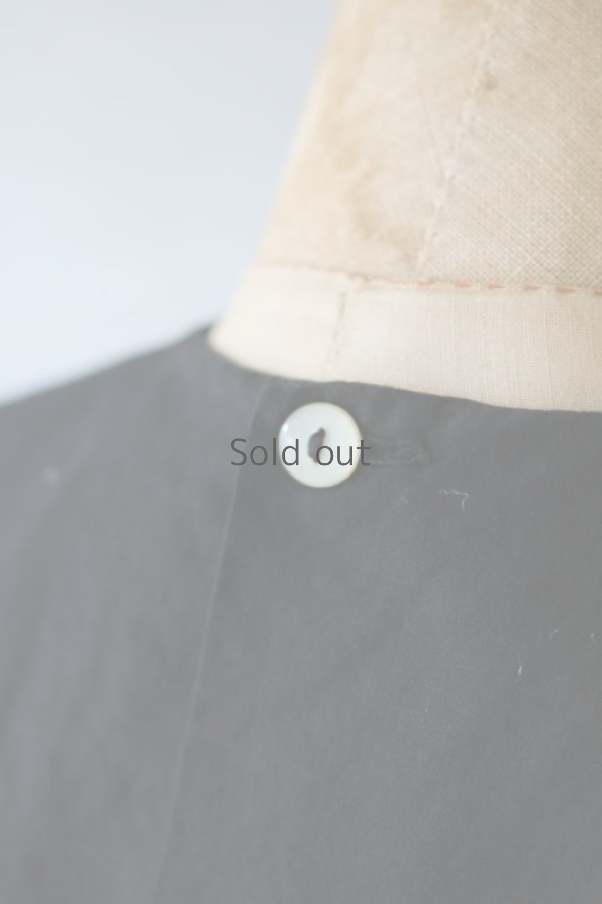 画像7: 【フランス】ノースリーブ　クラシックブラウス(後染め/黒) (7)