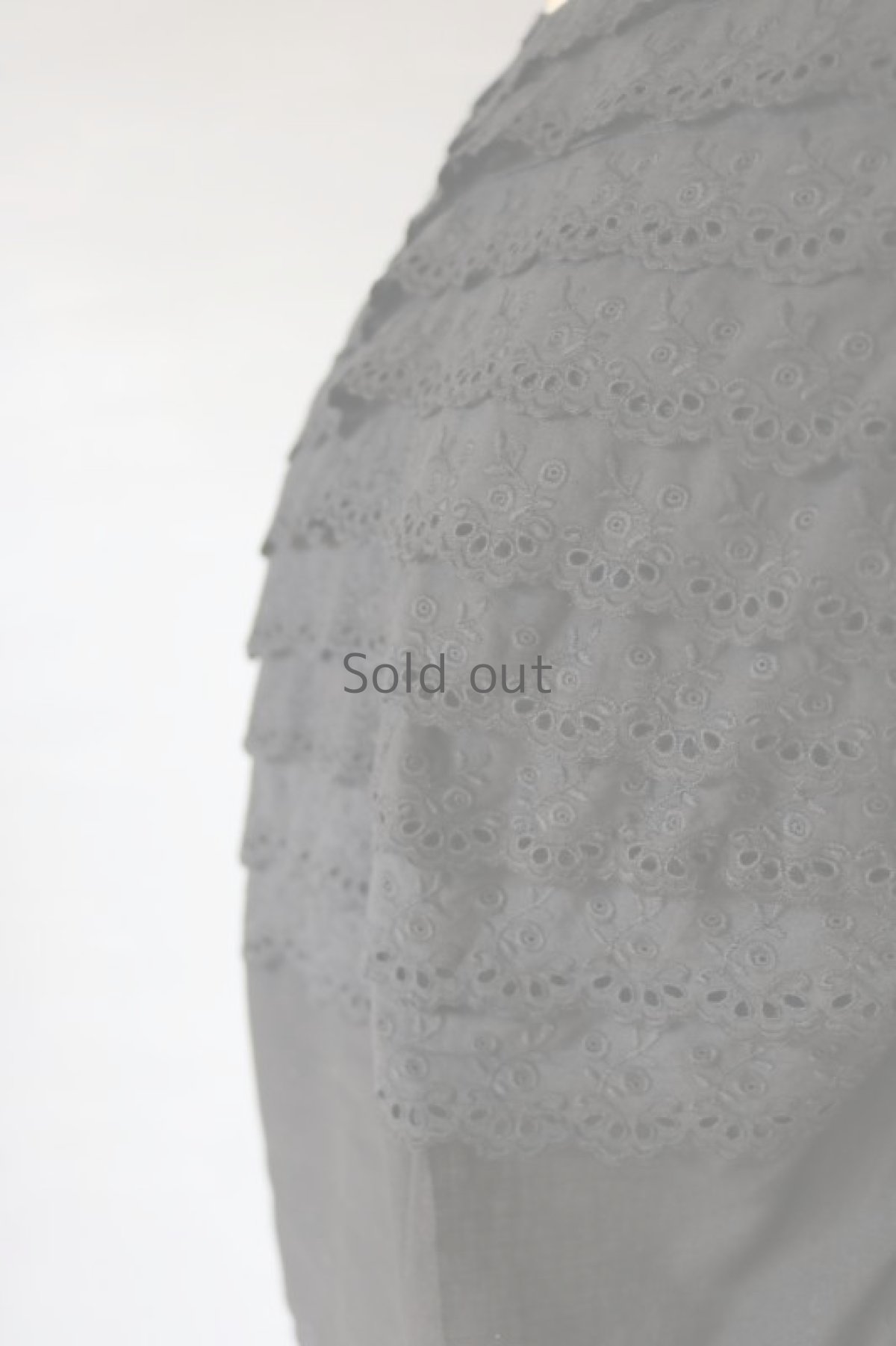 画像3: 【フランス】ノースリーブ　クラシックブラウス(後染め/黒) (3)