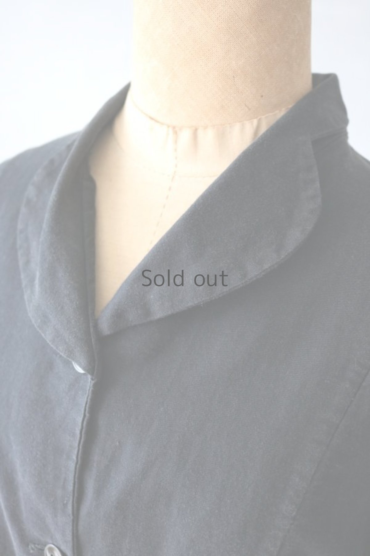 画像3: 【フランス】1930年代頃 ブラックワークオーバードレス（ワークコート） (3)