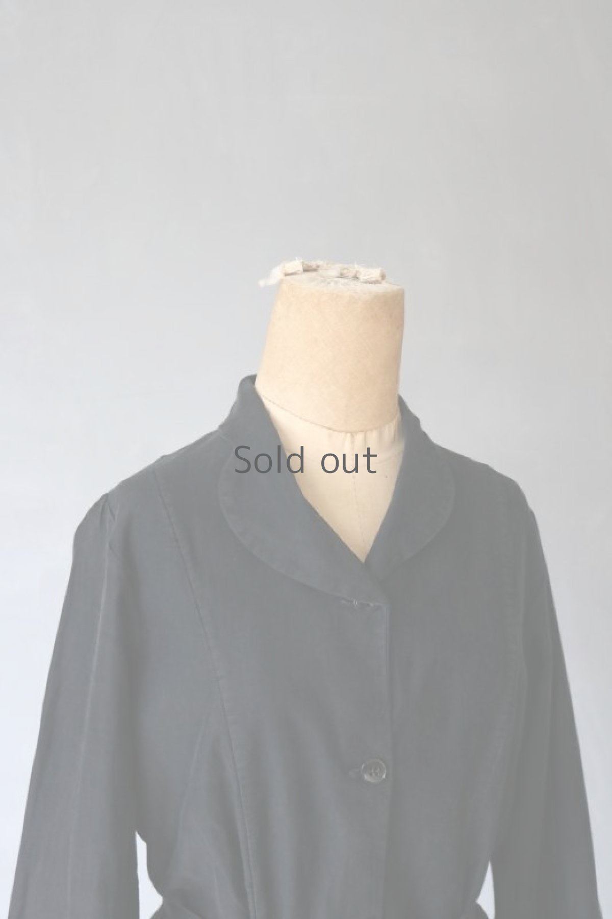 画像2: 【フランス】1930年代頃 ブラックワークオーバードレス（ワークコート） (2)