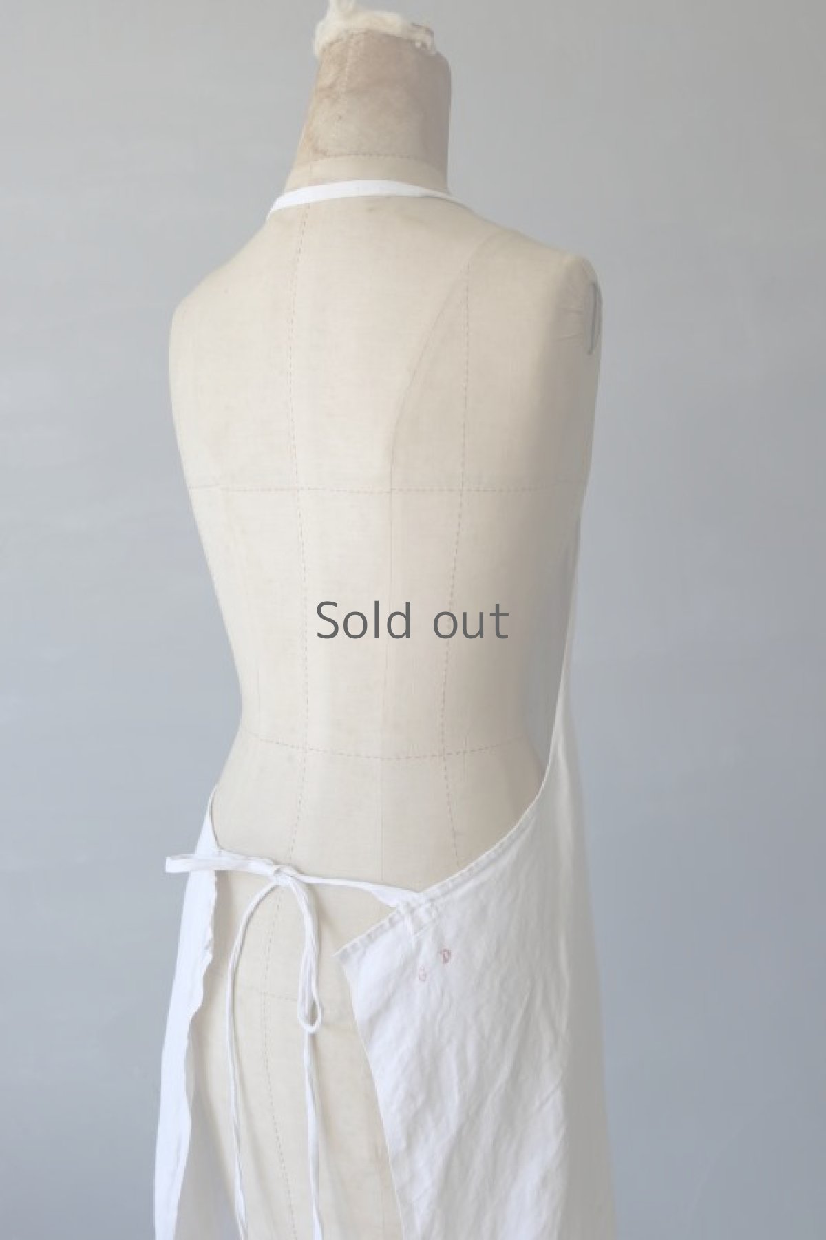 画像6: 【フランス】アンティークリネン　ホワイトエプロン (6)