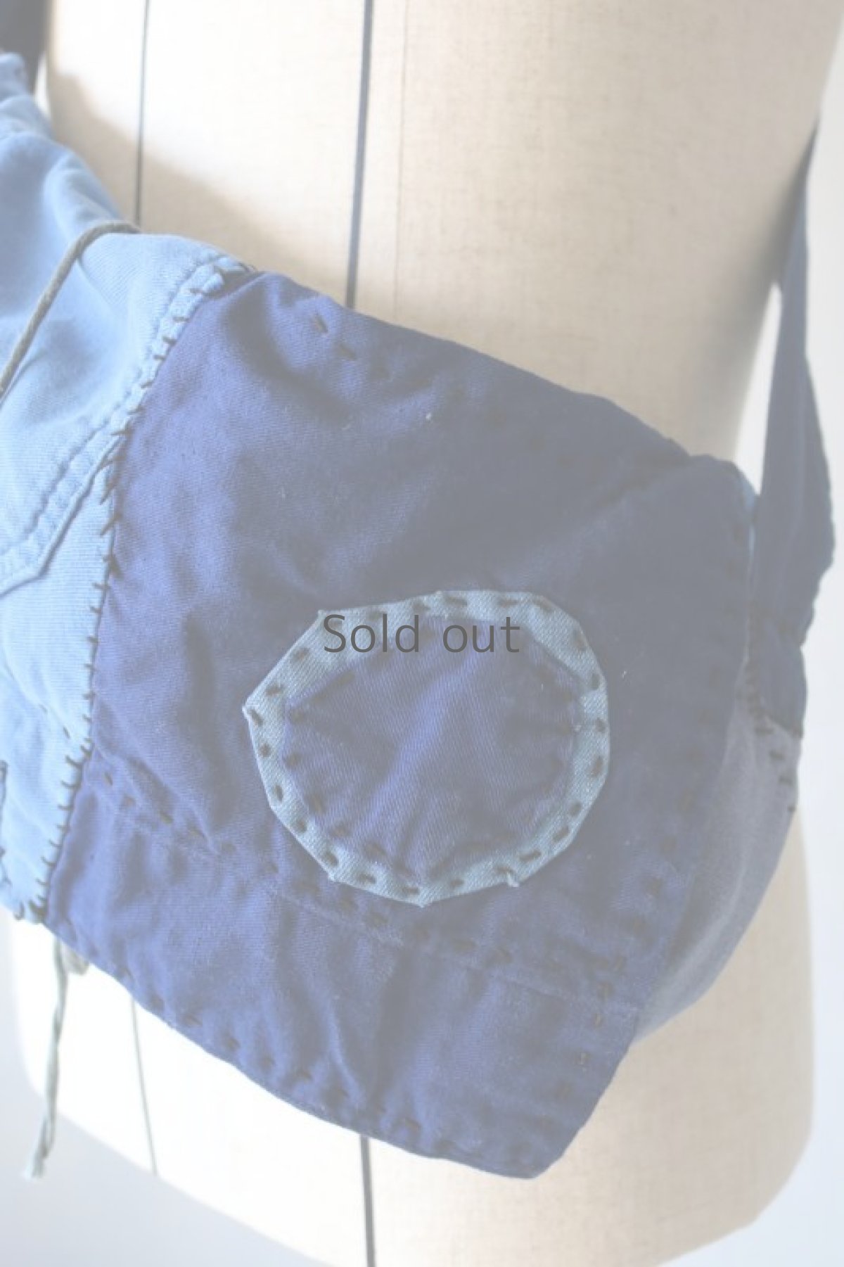 画像5: 【MITSUGU SASAKI】ビンテージリメイク　ユーロワークのパッチワークショルダーバッグ(小型) (5)