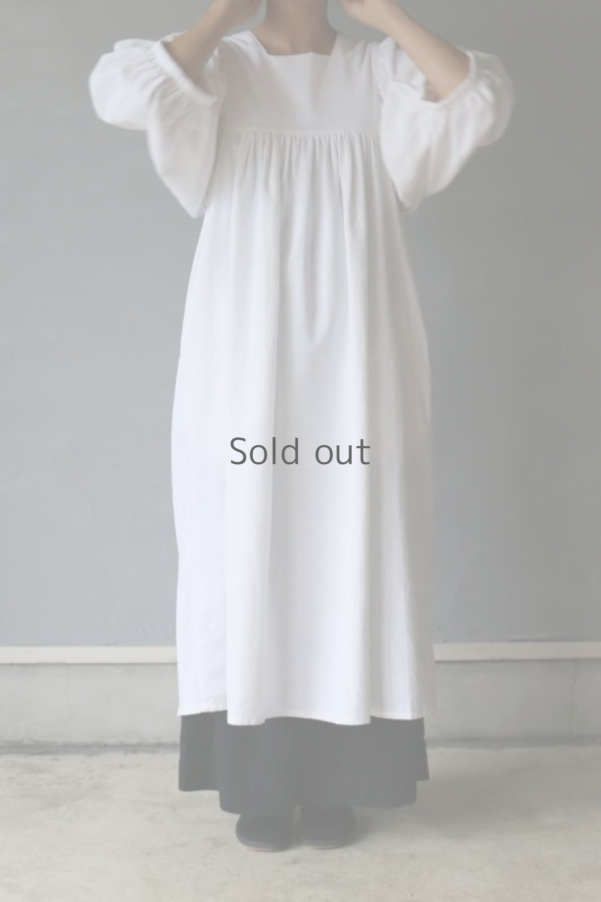 画像4: 【ササキチホ】アンティークリネン　フォークロアワンピース（ホワイト） (4)