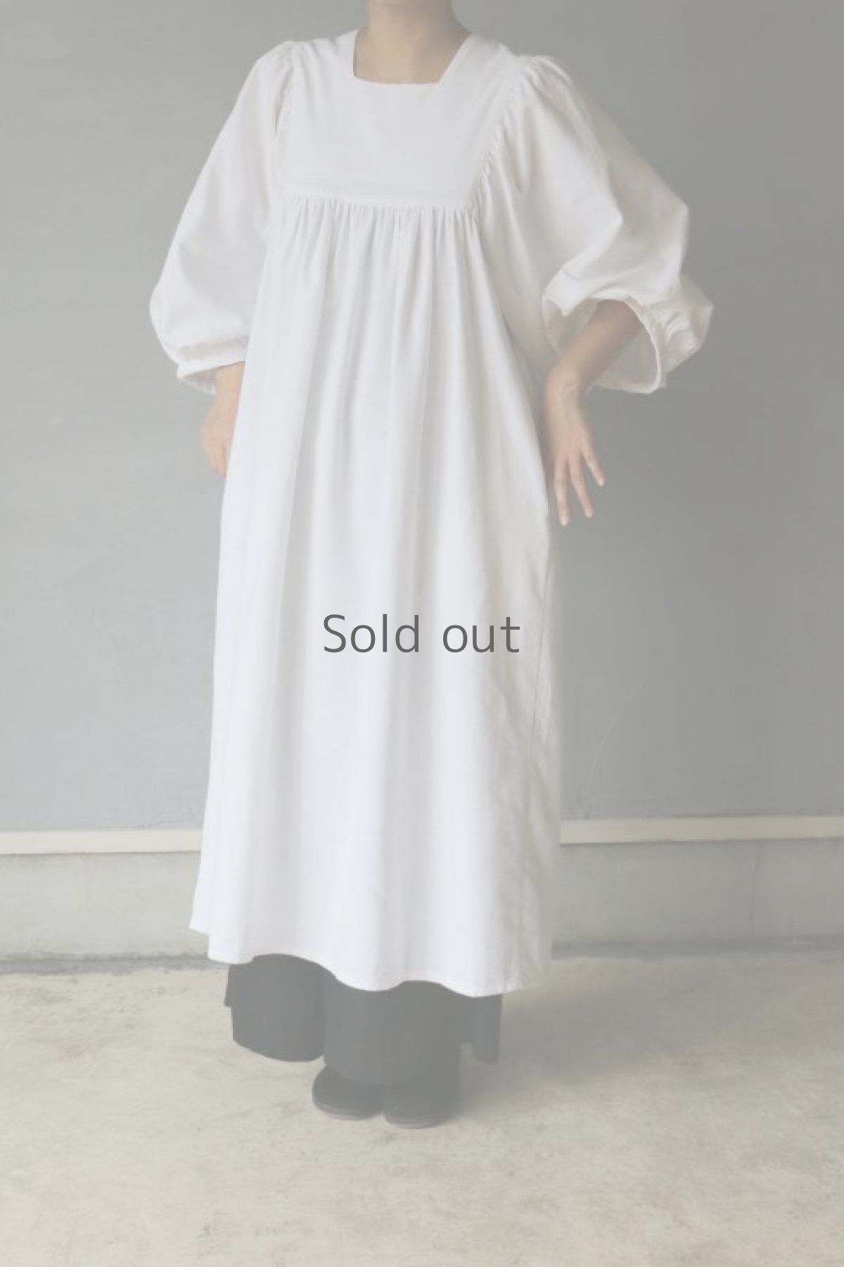 画像2: 【ササキチホ】アンティークリネン　フォークロアワンピース（ホワイト） (2)
