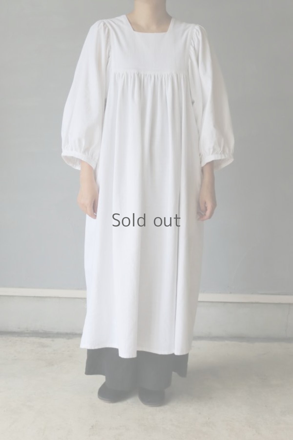 画像5: 【ササキチホ】アンティークリネン　フォークロアワンピース（ホワイト） (5)