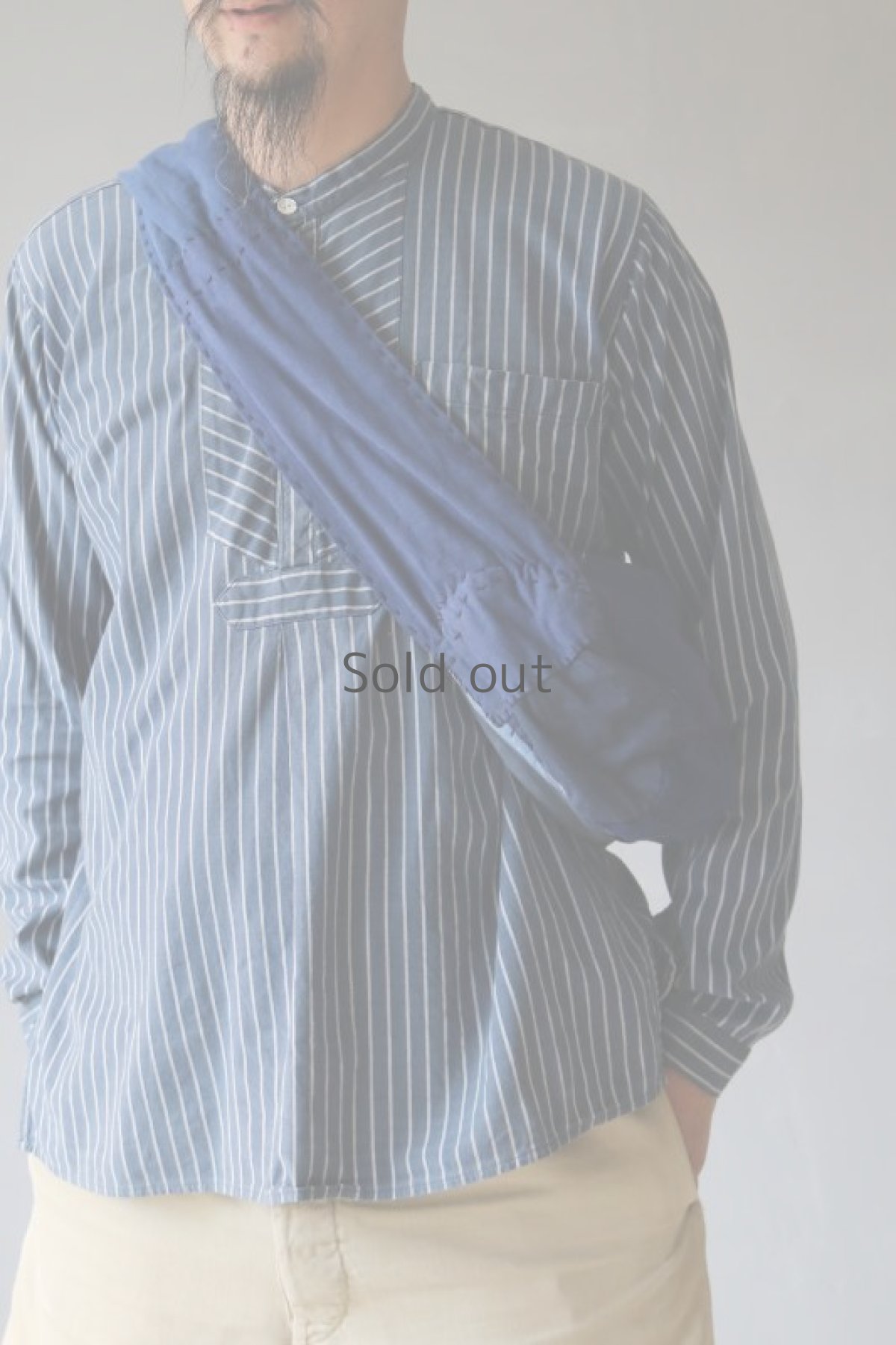 画像14: 【MITSUGU SASAKI】ビンテージリメイク　ユーロワークのパッチワークショルダーバッグ(ドラム型) (14)