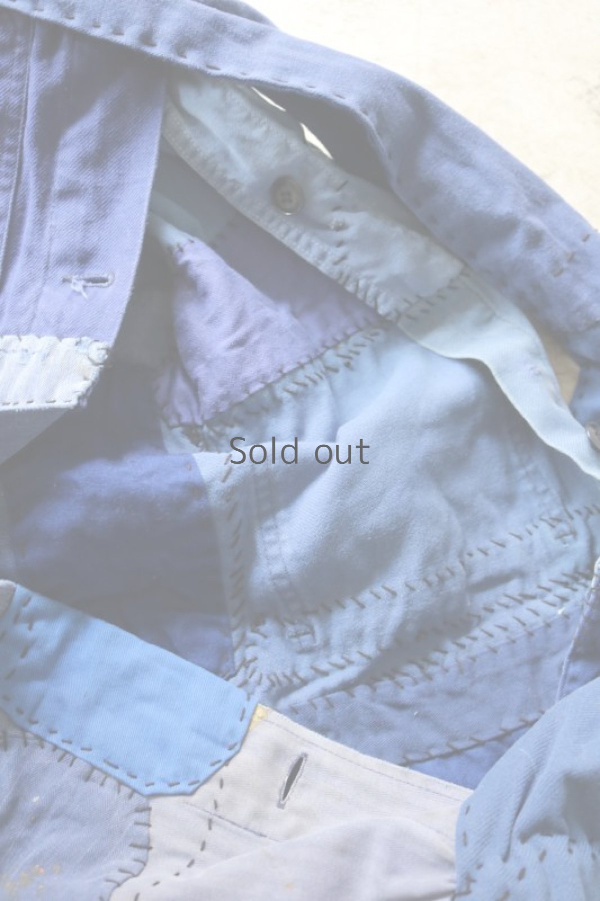 画像10: 【MITSUGU SASAKI】ビンテージリメイク　ユーロワークのパッチワークショルダーバッグ(ドラム型) (10)