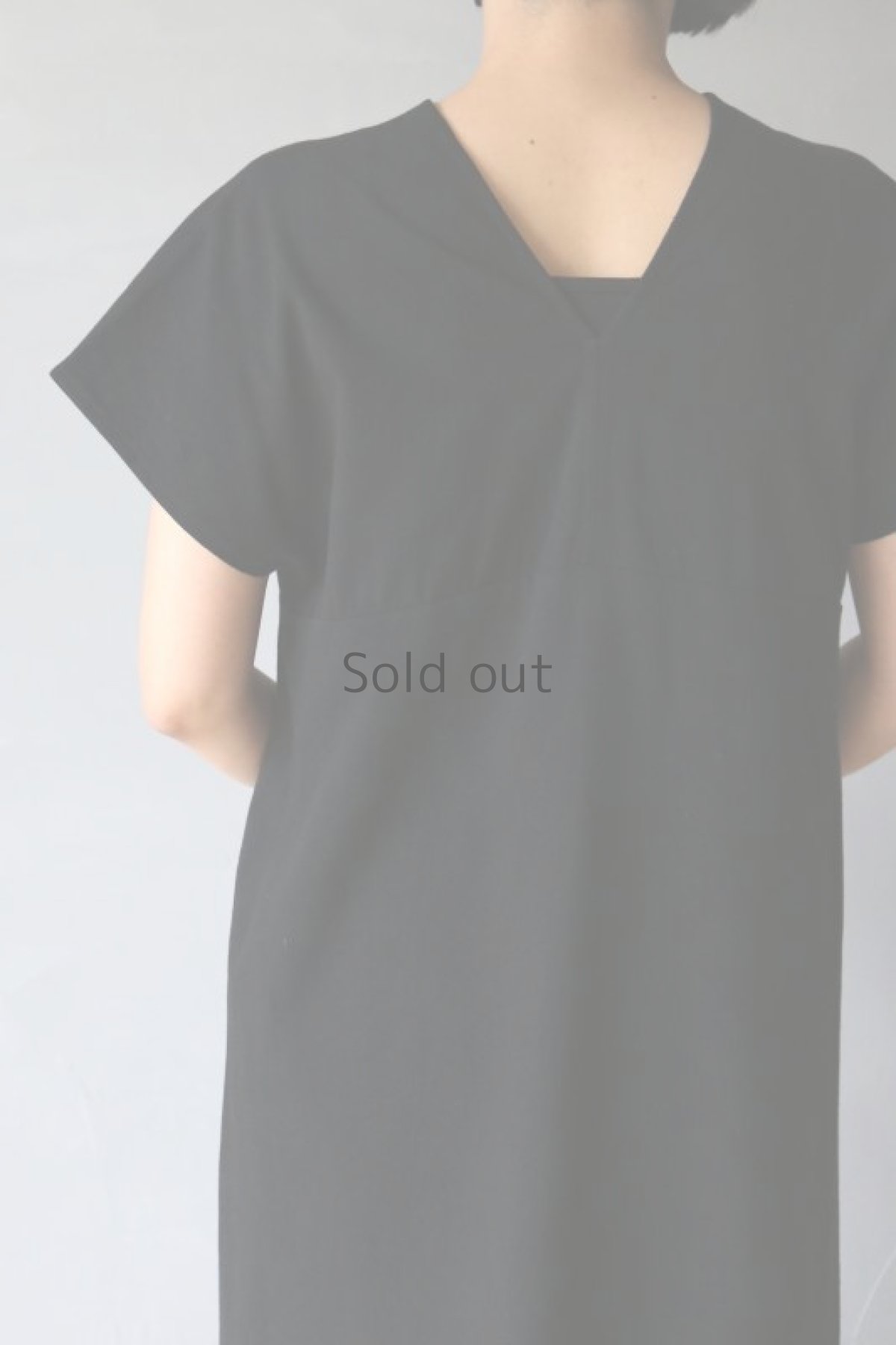 画像11: 【ササキチホ】アンティークリネン×染め　カレンワンピース（黒） (11)