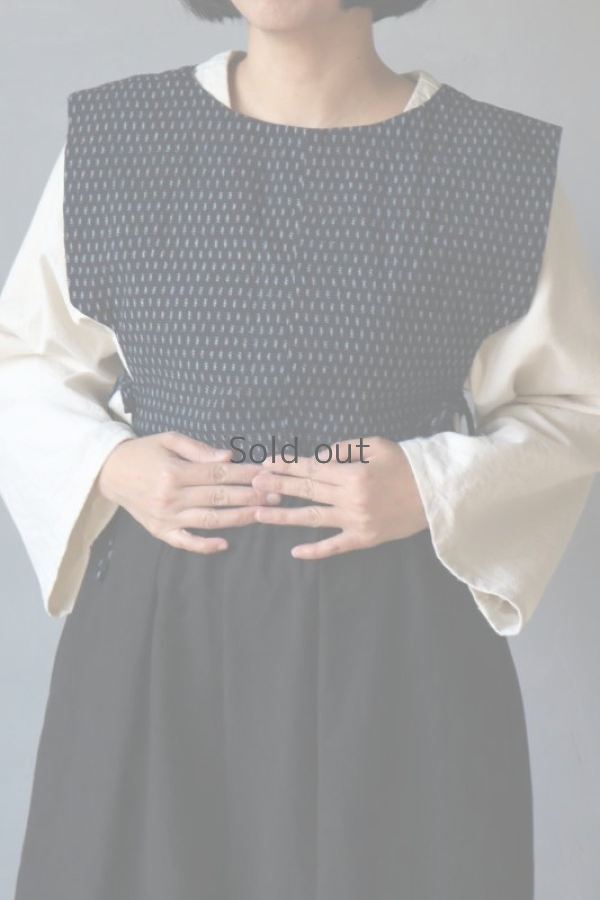 画像3: 【ササキチホ】古布 T胴衣（藍染絣） (3)