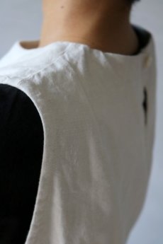 画像9: 【ササキチホ】アンティークリネン 短胴衣（白） (9)