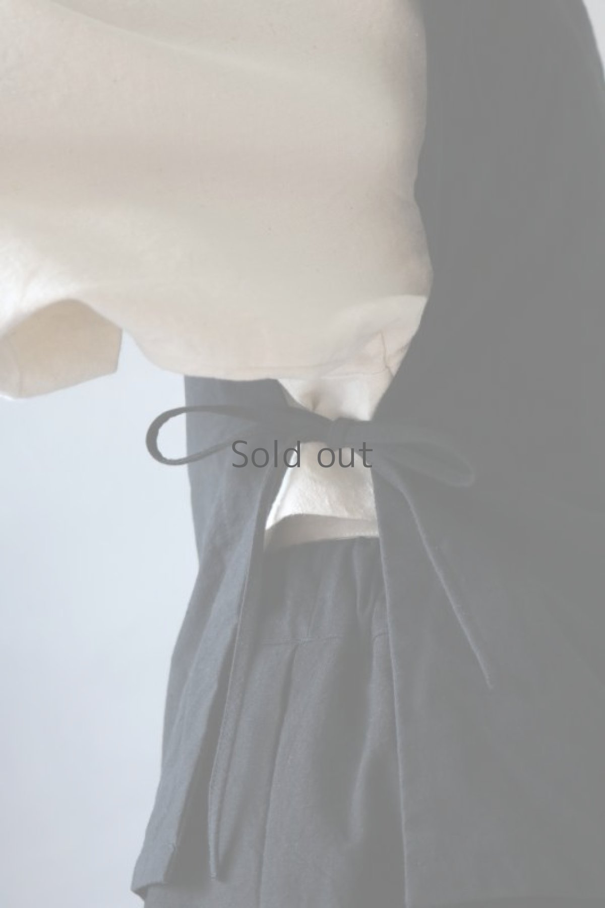 画像7: 【ササキチホ】アンティークリネン×染 T胴衣（黒） (7)